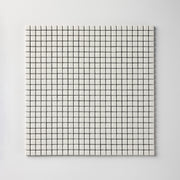 Chroma Pixel | Limewash White 1/2x1/2" Square Matte Mosaic Tile