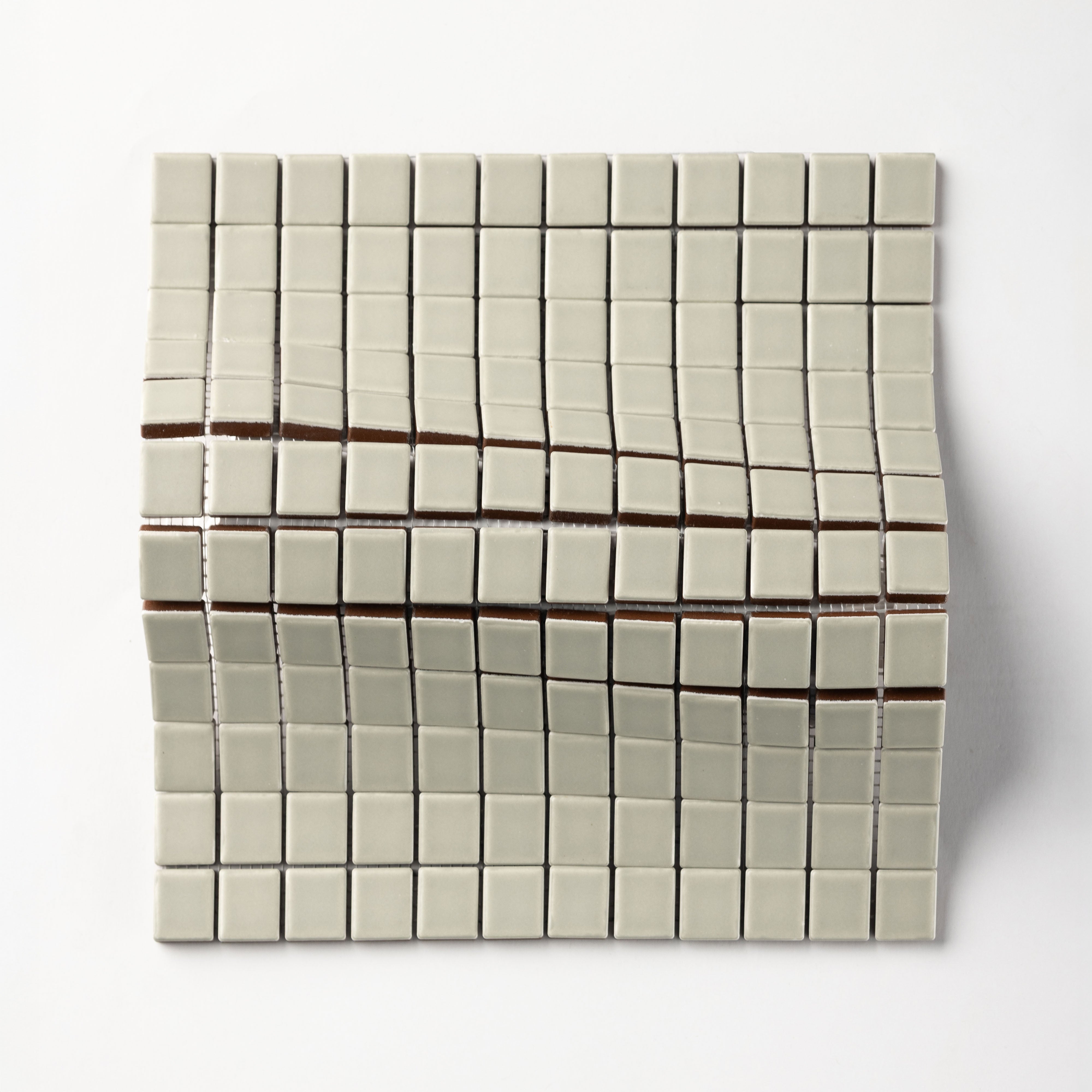 Chroma Grid | Pistachio Cream 1x1" Square Matte Mosaic Tile