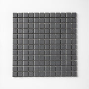 Chroma Grid | Seared Gray 1x1" Square Matte Mosaic Tile