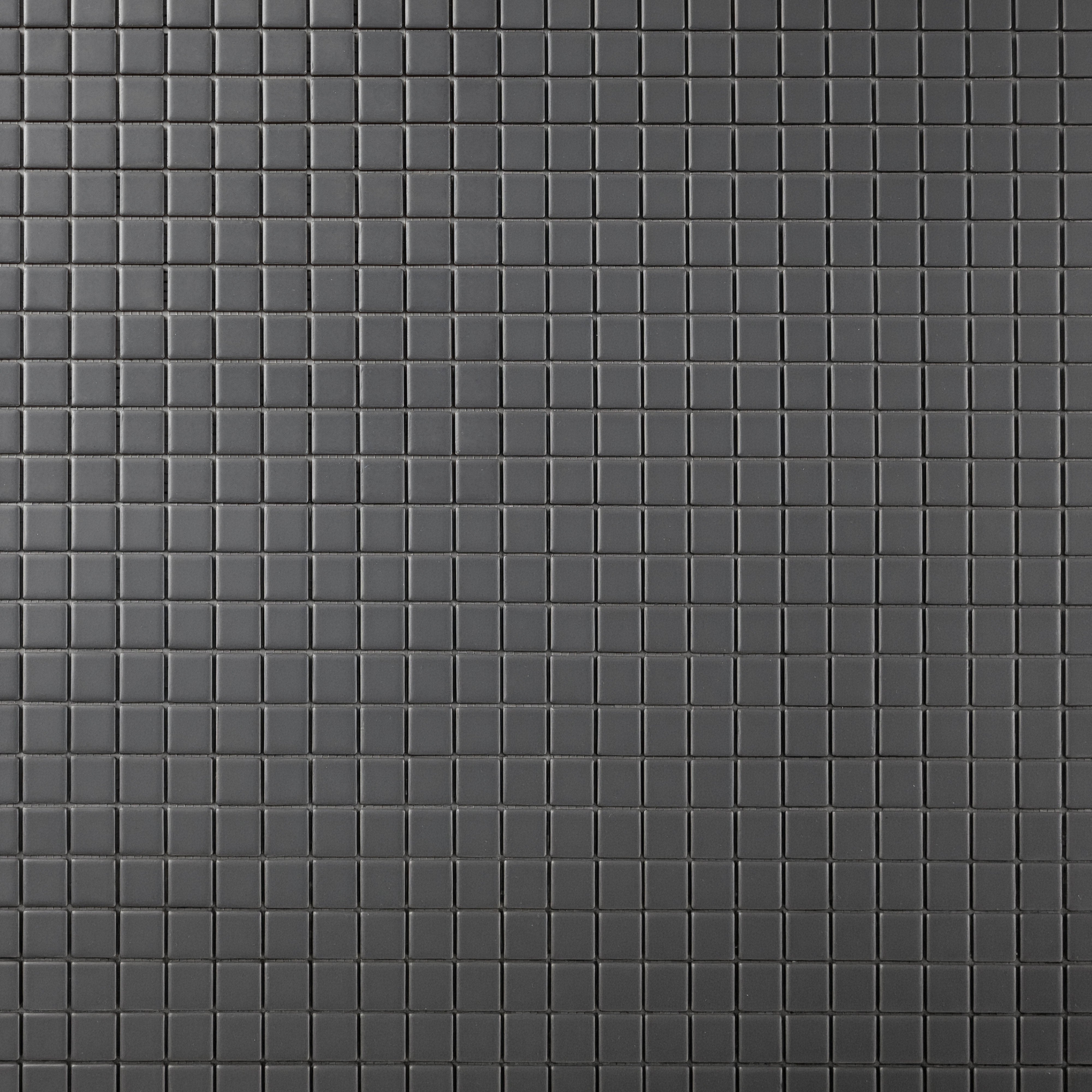 Chroma Grid | Seared Gray 1x1" Square Matte Mosaic Tile