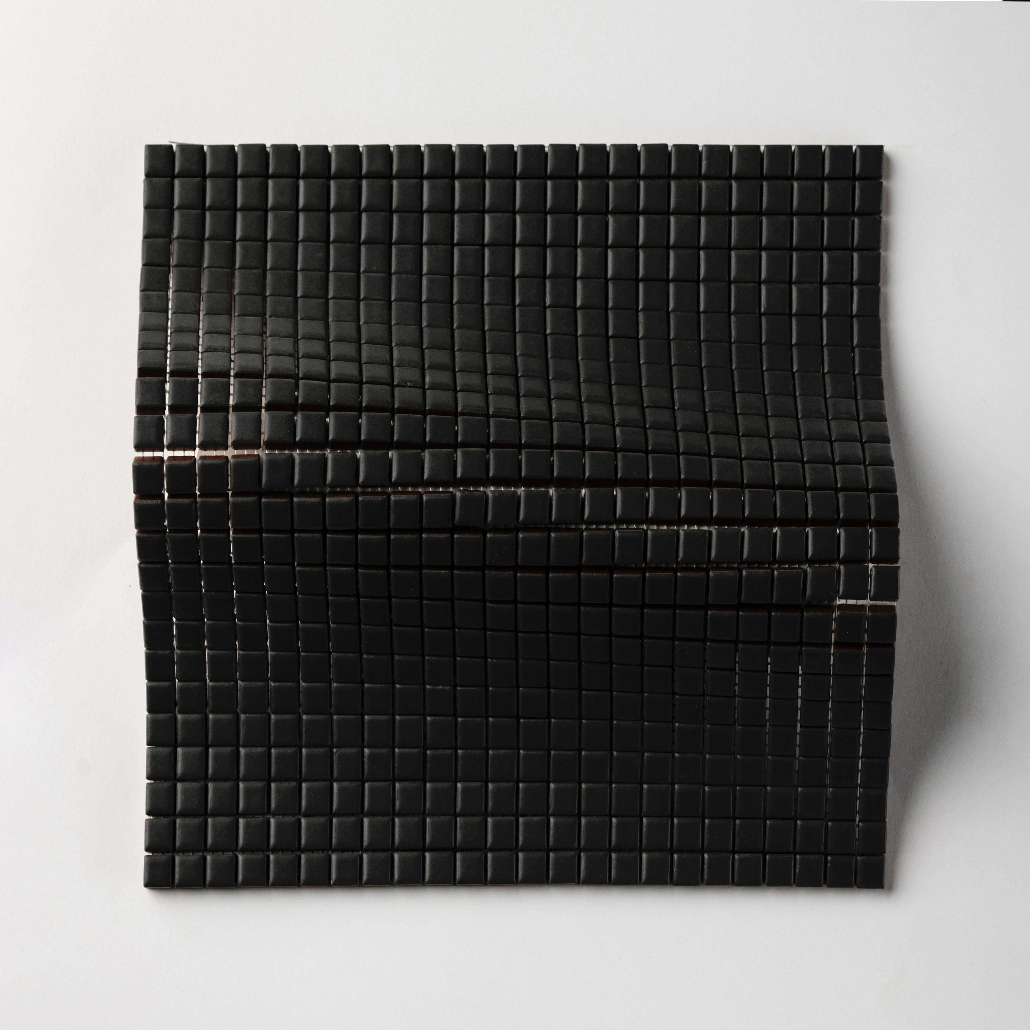 Chroma Pixel | Totally Black 1/2x1/2" Square Matte Mosaic Tile