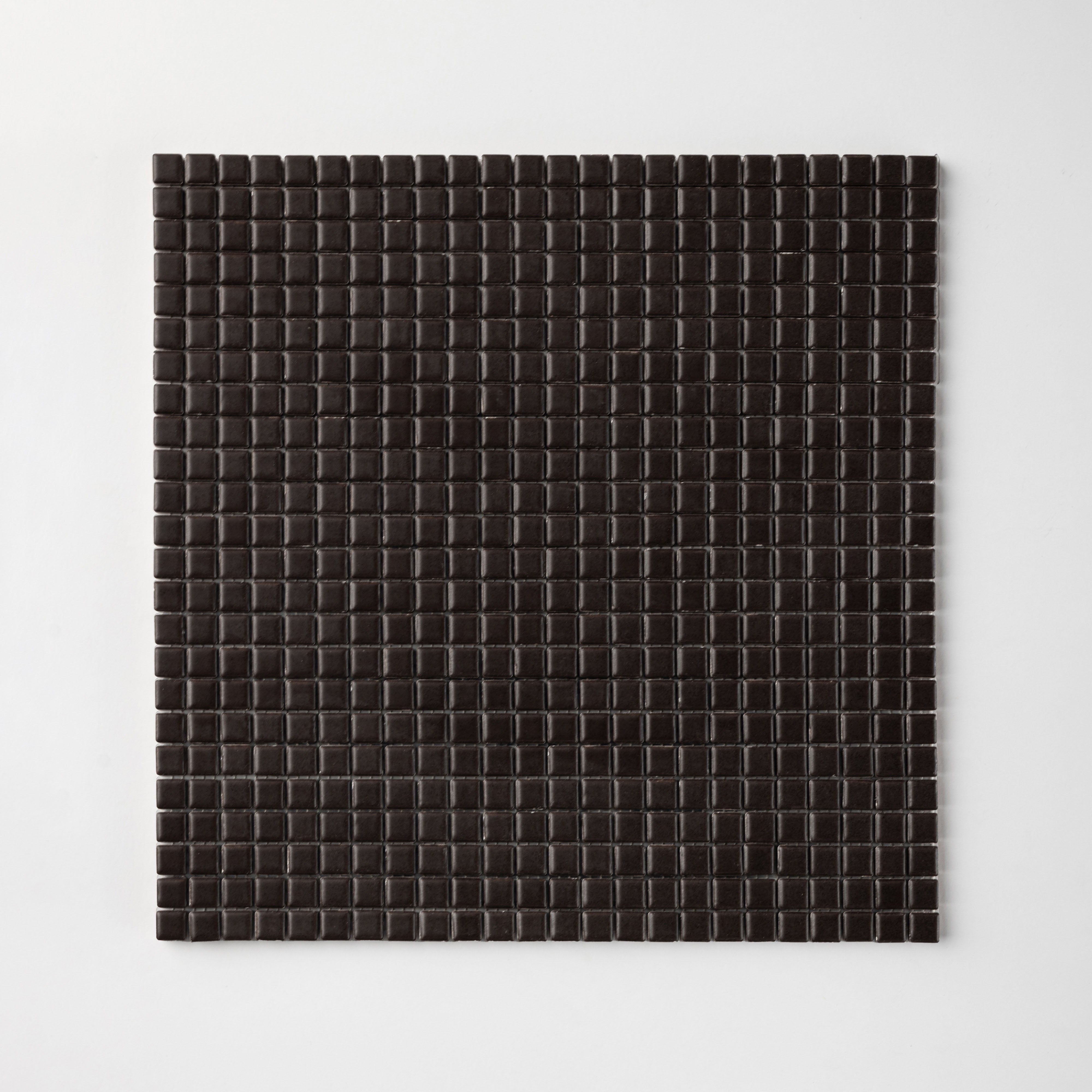 Chroma Pixel | Mocha Brown 1/2x1/2" Square Matte Mosaic Tile