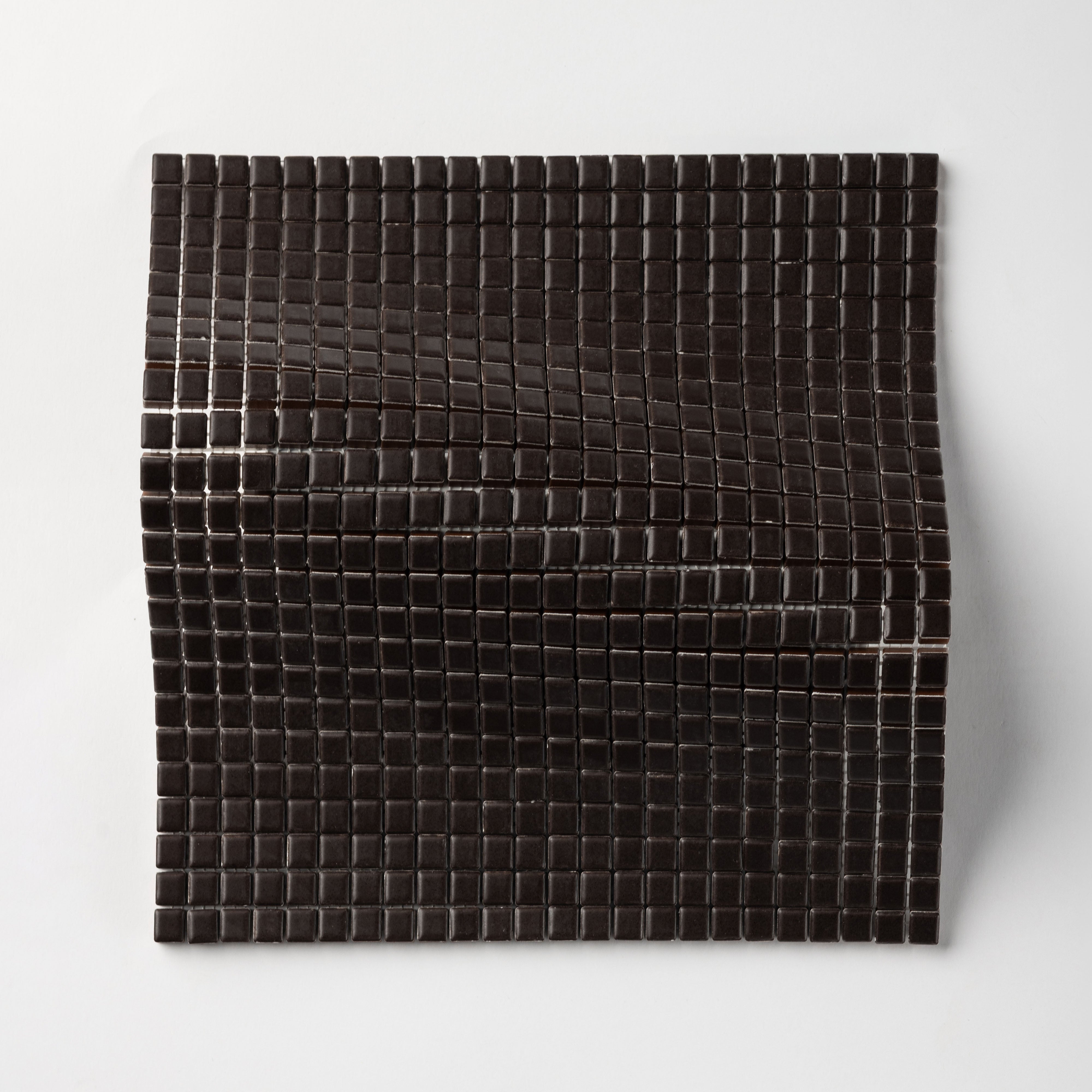 Chroma Pixel | Mocha Brown 1/2x1/2" Square Matte Mosaic Tile