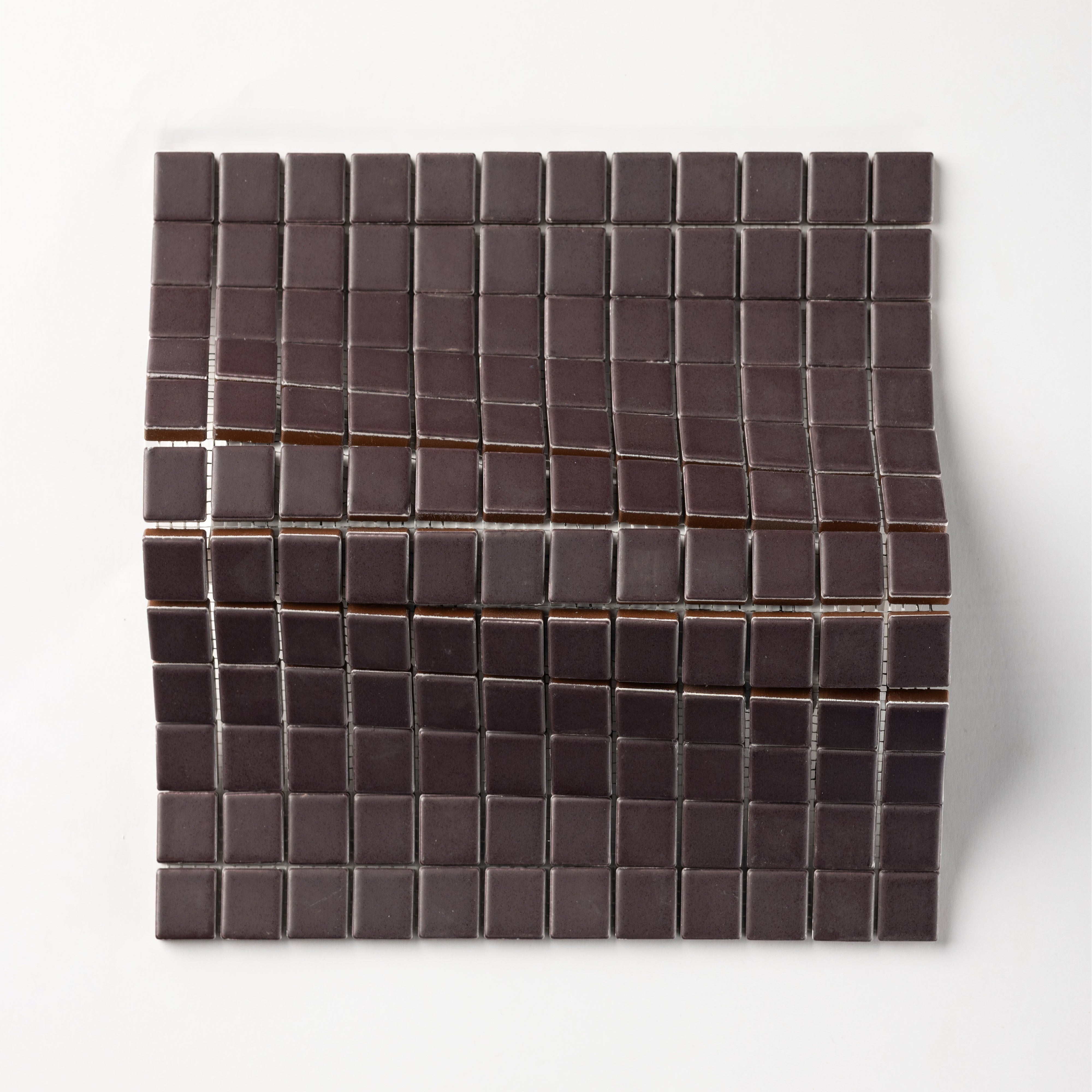 Chroma Grid | Pastel Plum 1x1" Square Matte Mosaic Tile