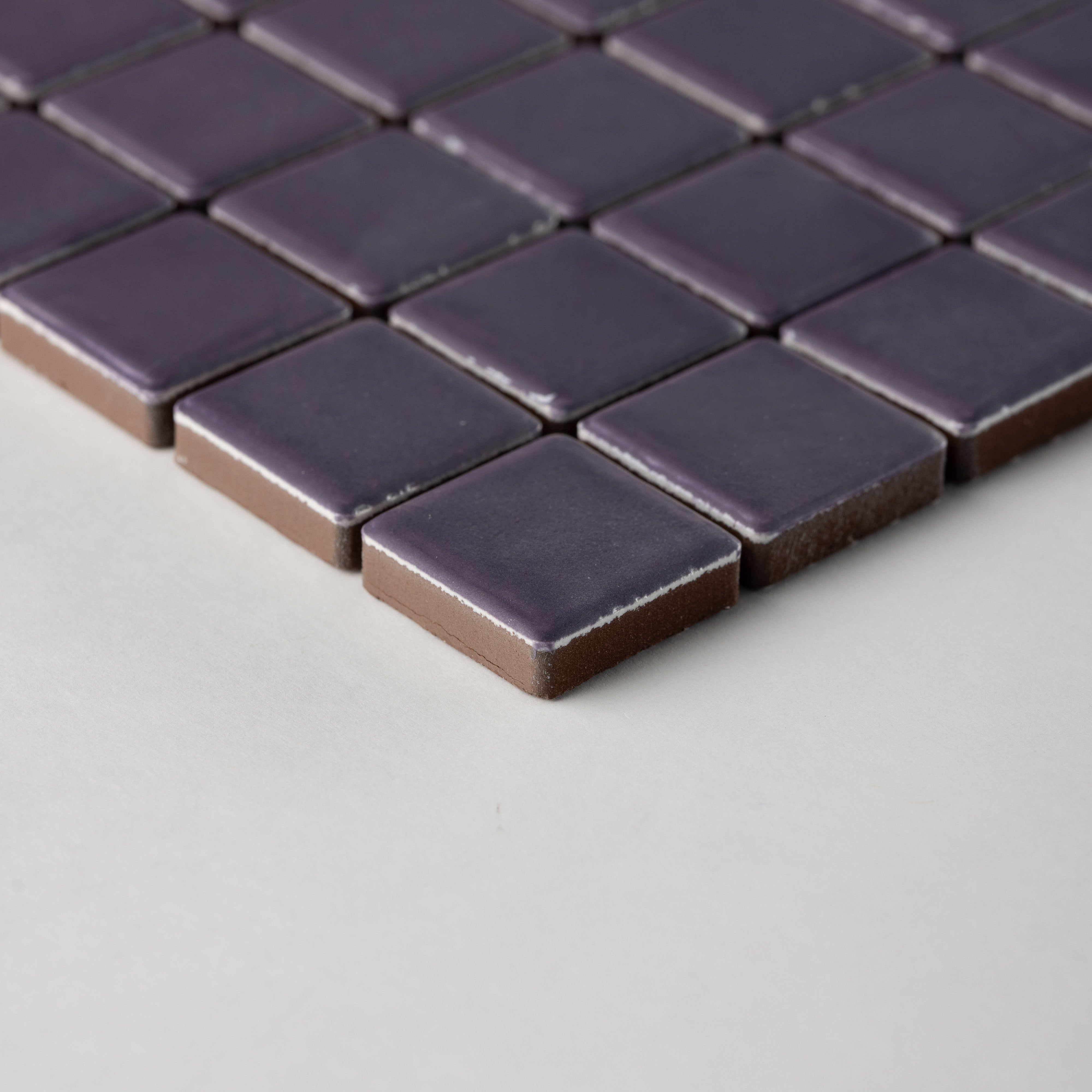Chroma Grid | Purple Grape 1x1" Square Matte Mosaic Tile