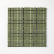 Chroma Grid | Parsley Green 1x1" Square Matte Mosaic Tile