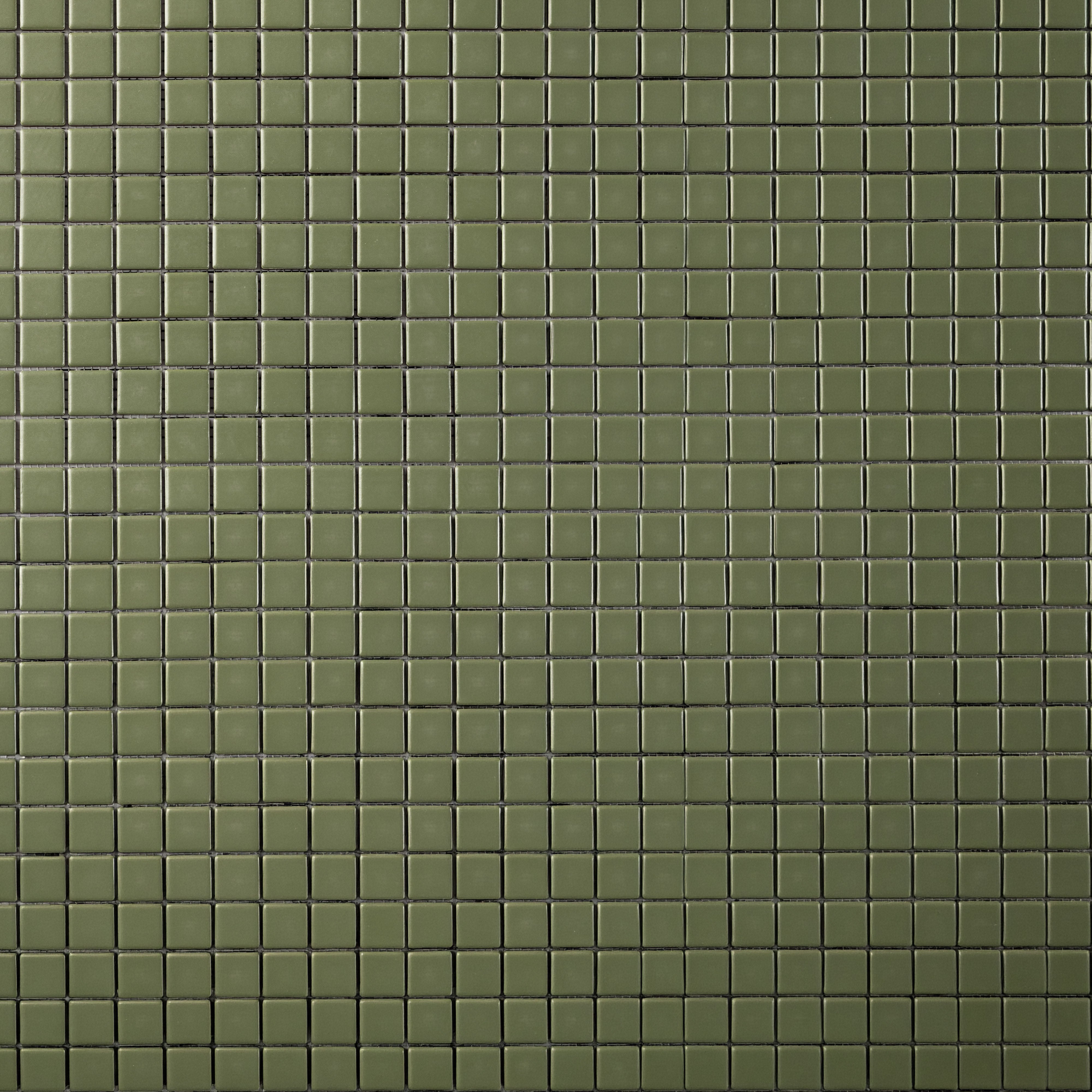 Chroma Grid | Parsley Green 1x1" Square Matte Mosaic Tile