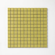 Chroma Grid | Fennel Green 1x1" Square Matte Mosaic Tile