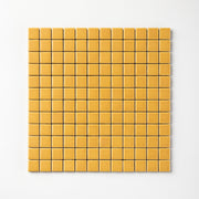 Chroma Grid | Dijon Yellow 1x1" Square Matte Mosaic Tile