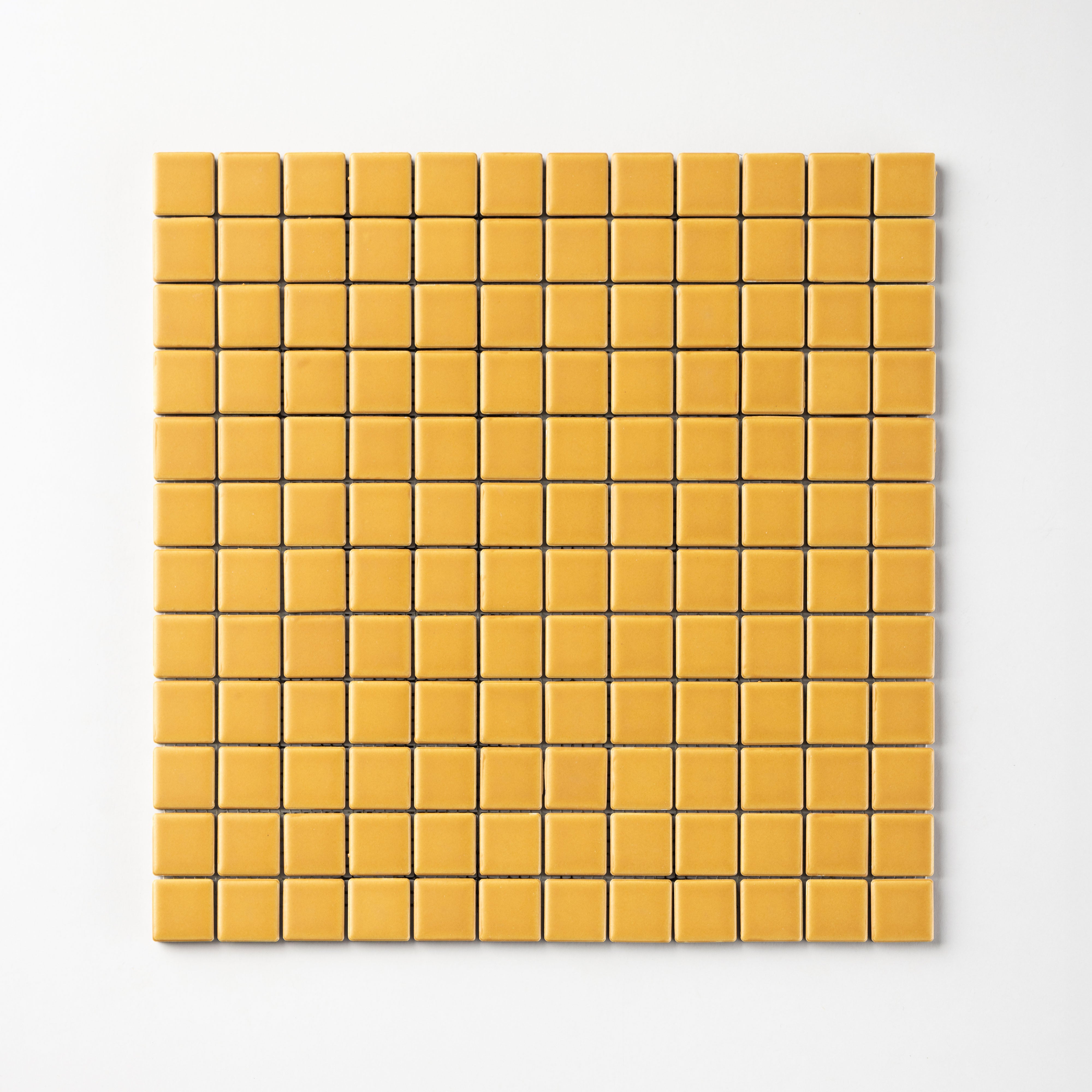 Chroma Grid | Dijon Yellow 1x1" Square Matte Mosaic Tile