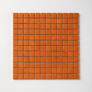 Chroma Grid | Orange Carrot 1x1" Square Matte Mosaic Tile