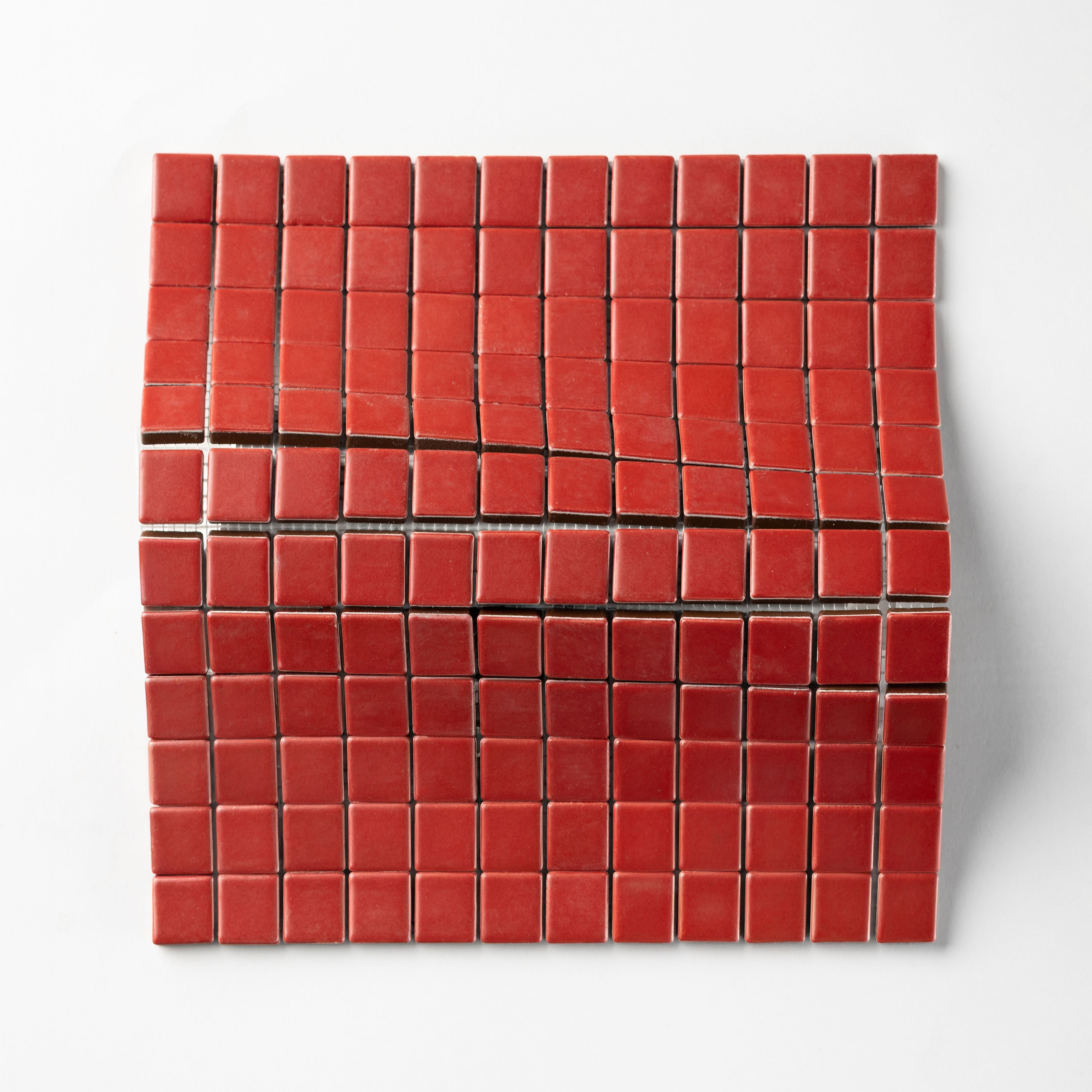 Chroma Grid | Red Tomato 1x1" Square Matte Mosaic Tile