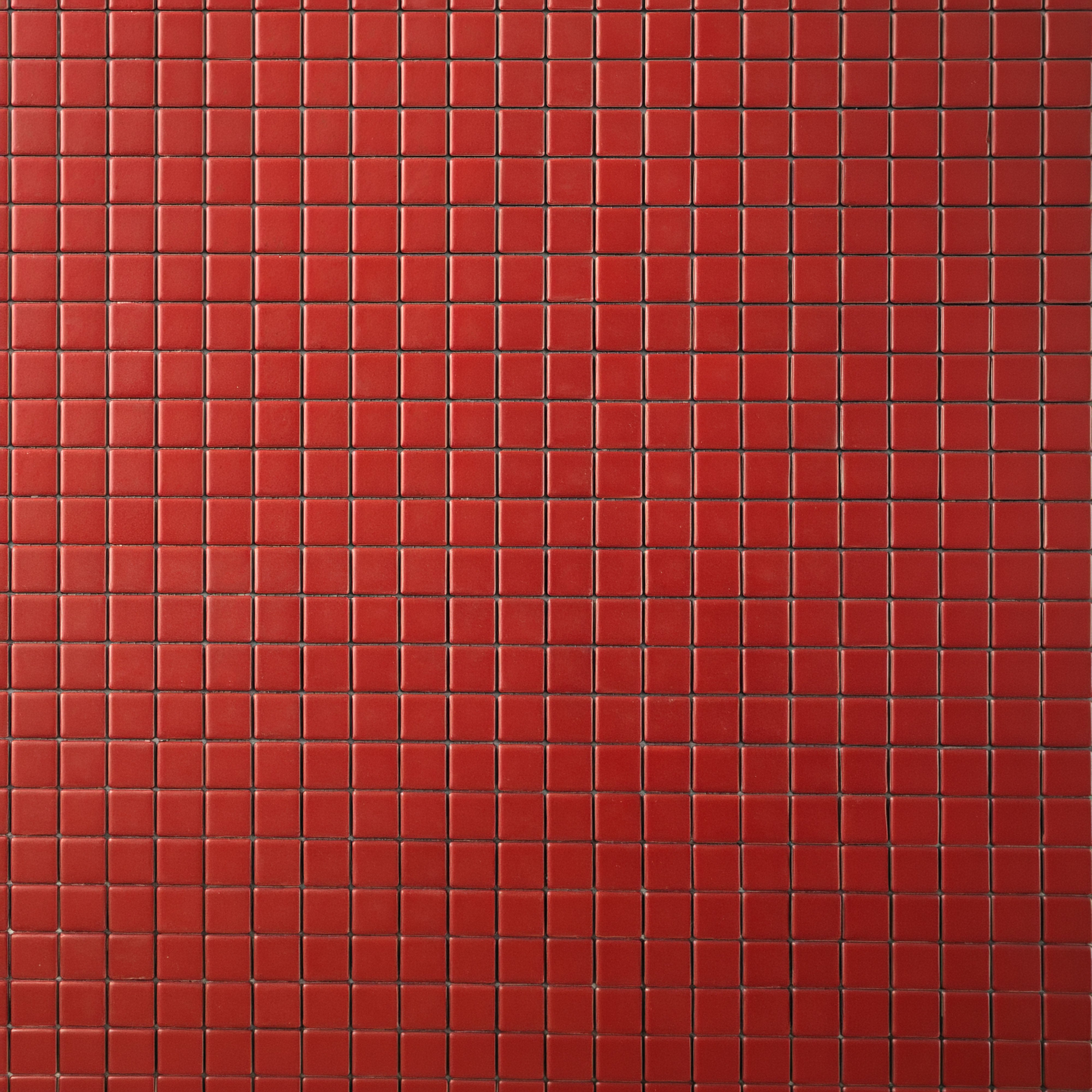 Chroma Grid | Red Tomato 1x1" Square Matte Mosaic Tile