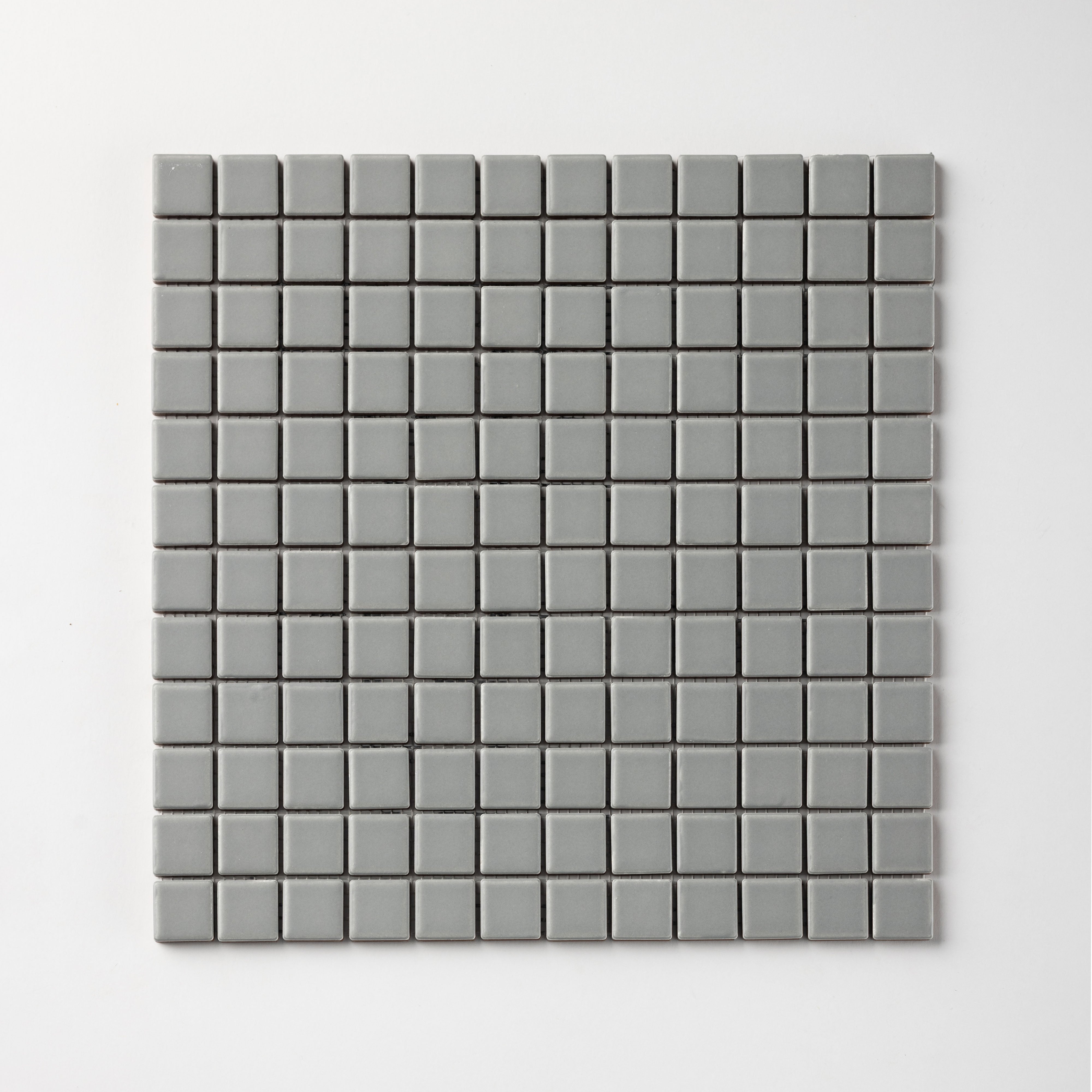 Chroma Grid | Silver Lining 1x1" Square Matte Mosaic Tile