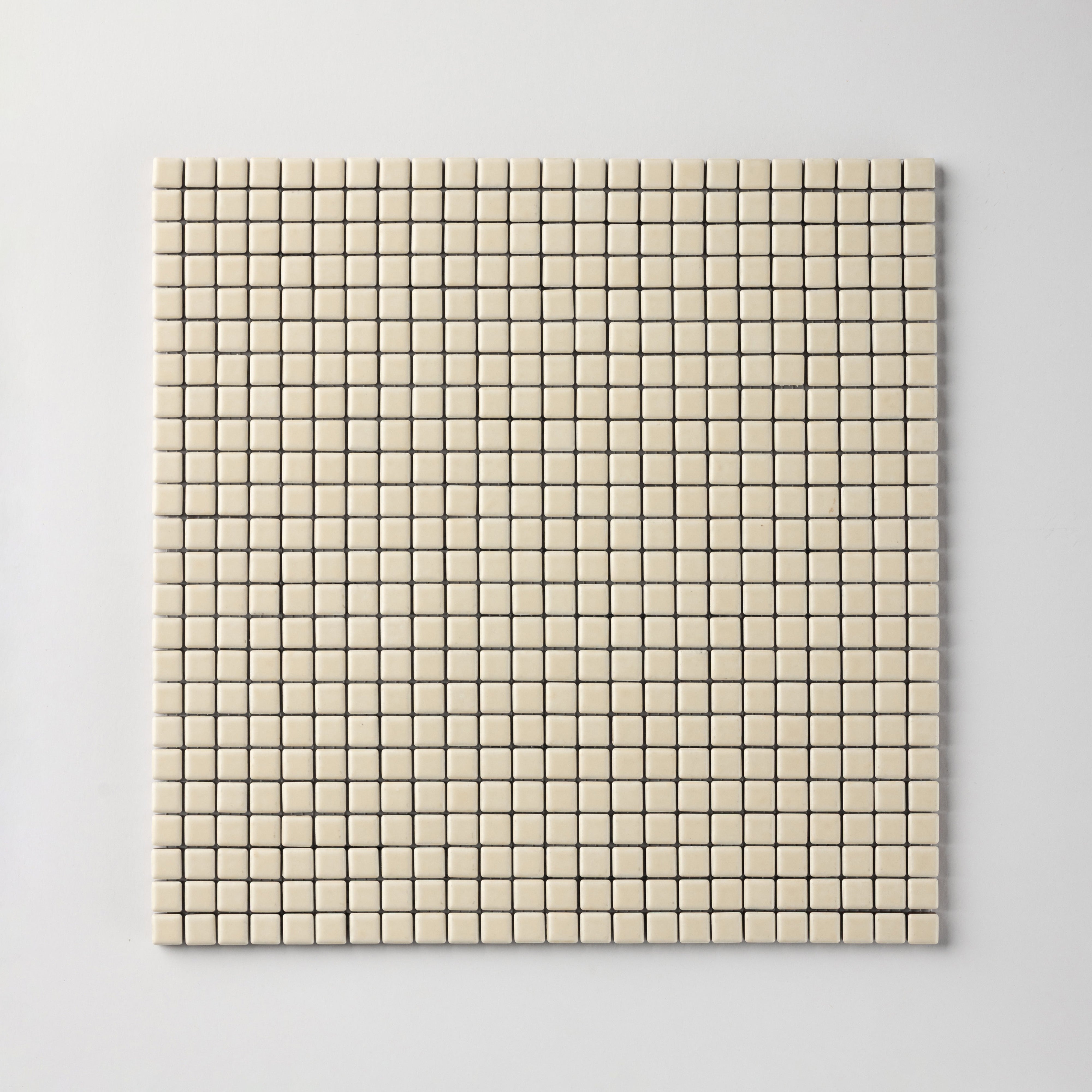Chroma Pixel | Almond Cream 1/2x1/2" Square Matte Mosaic Tile