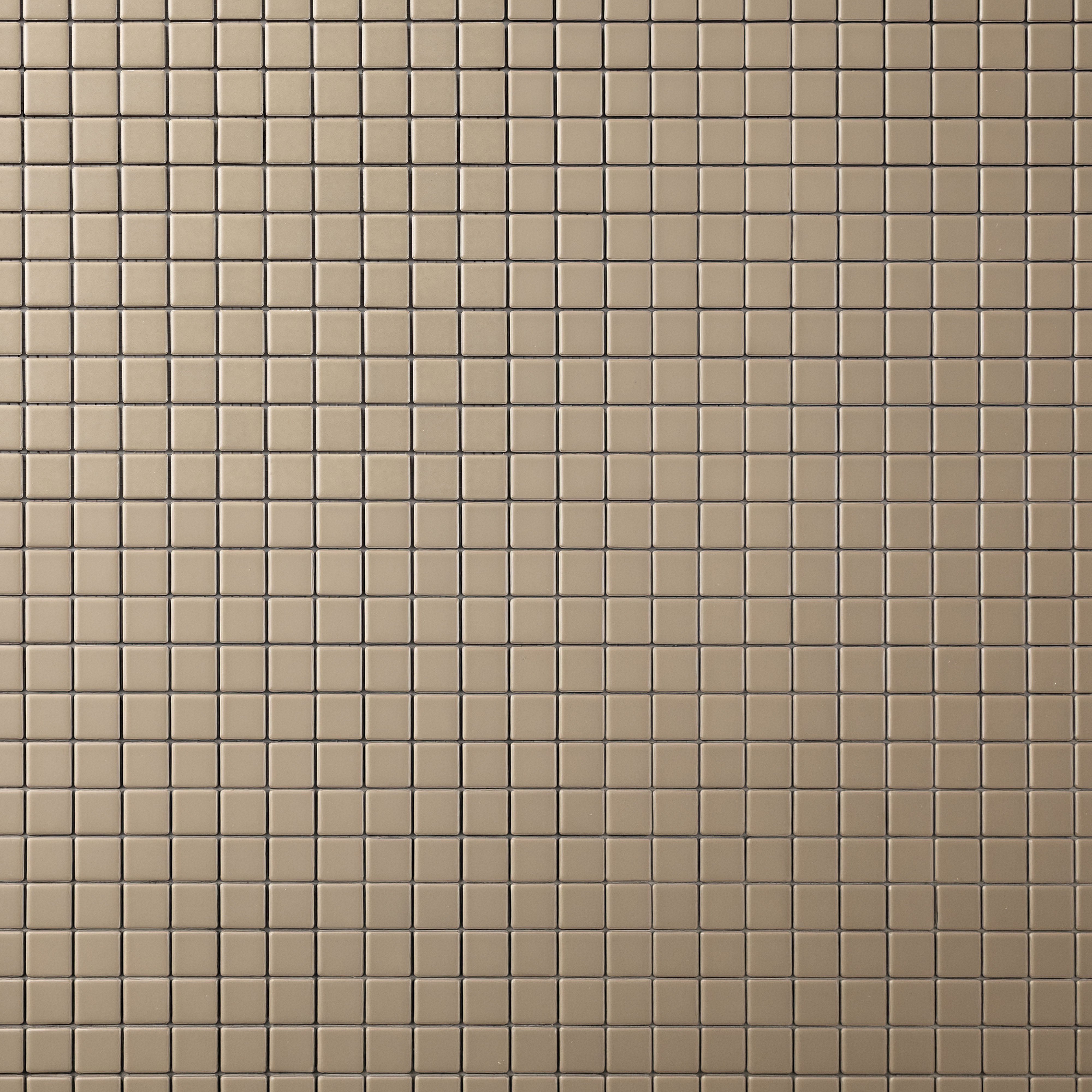 Chroma Grid | Jute Beige 1x1" Square Matte Mosaic Tile