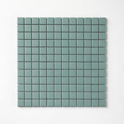 Chroma Grid | Spearmint Blue 1x1" Square Matte Mosaic Tile