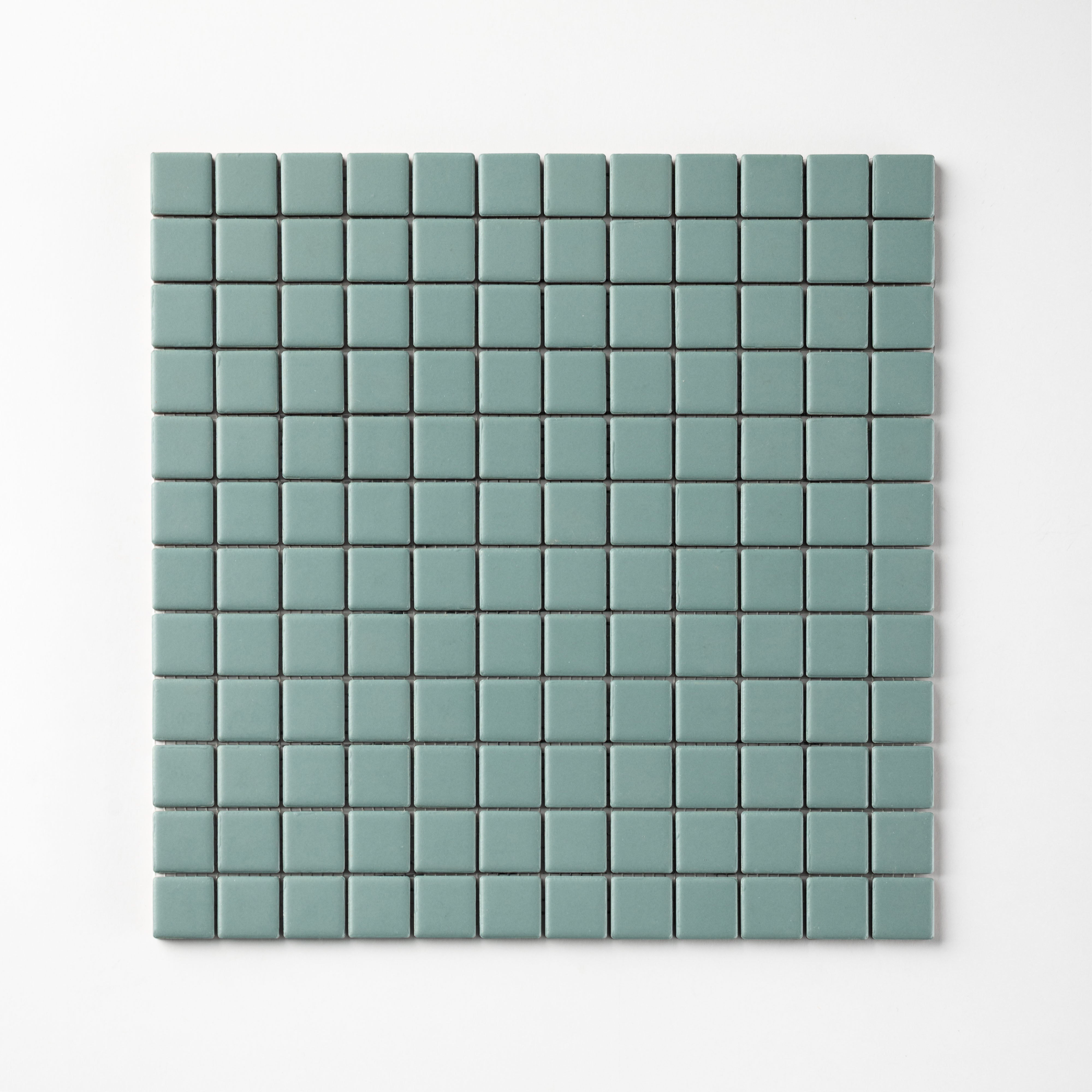 Chroma Grid | Spearmint Blue 1x1" Square Matte Mosaic Tile