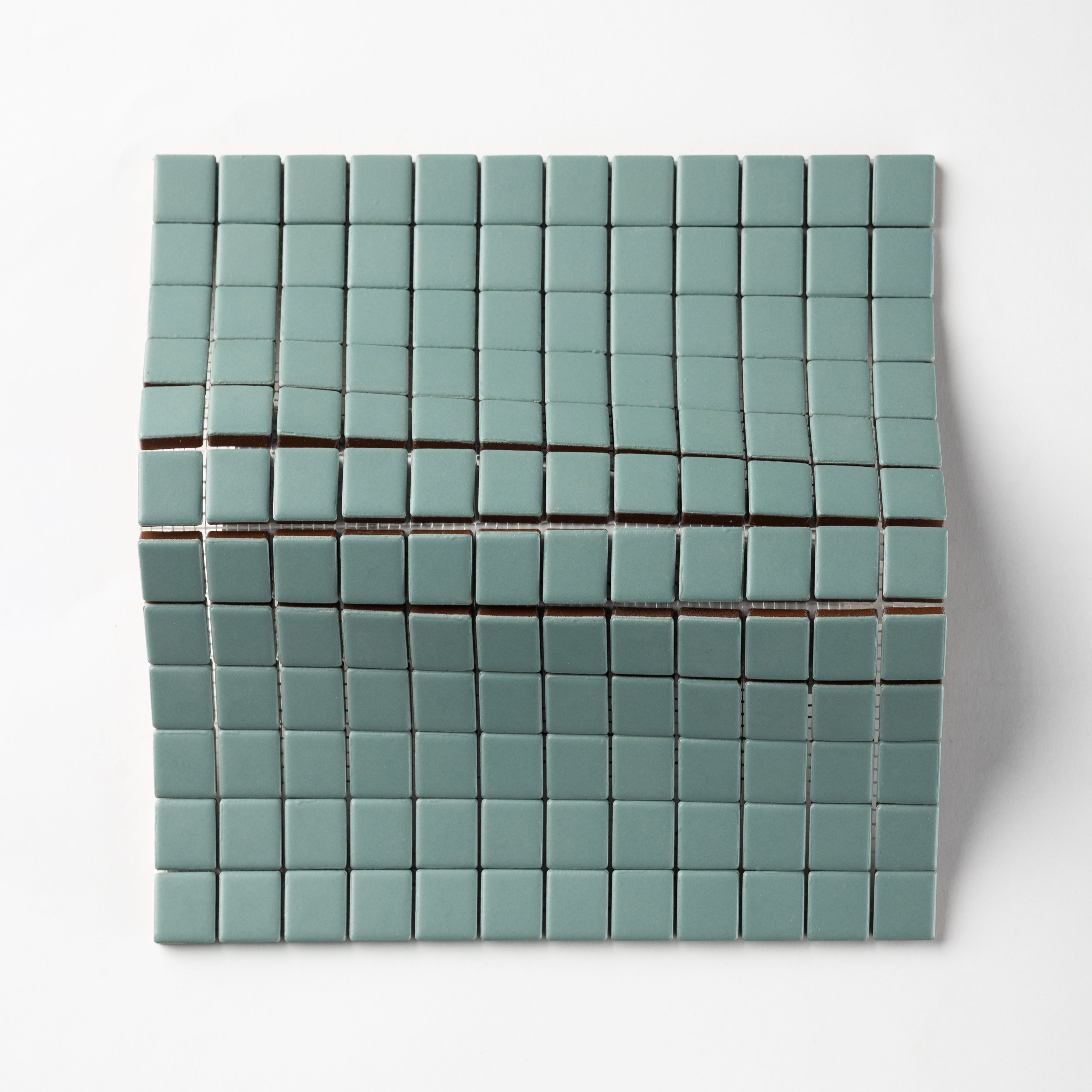 Chroma Grid | Spearmint Blue 1x1" Square Matte Mosaic Tile