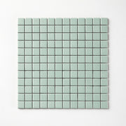 Chroma Grid | Aquamarine 1x1" Square Matte Mosaic Tile