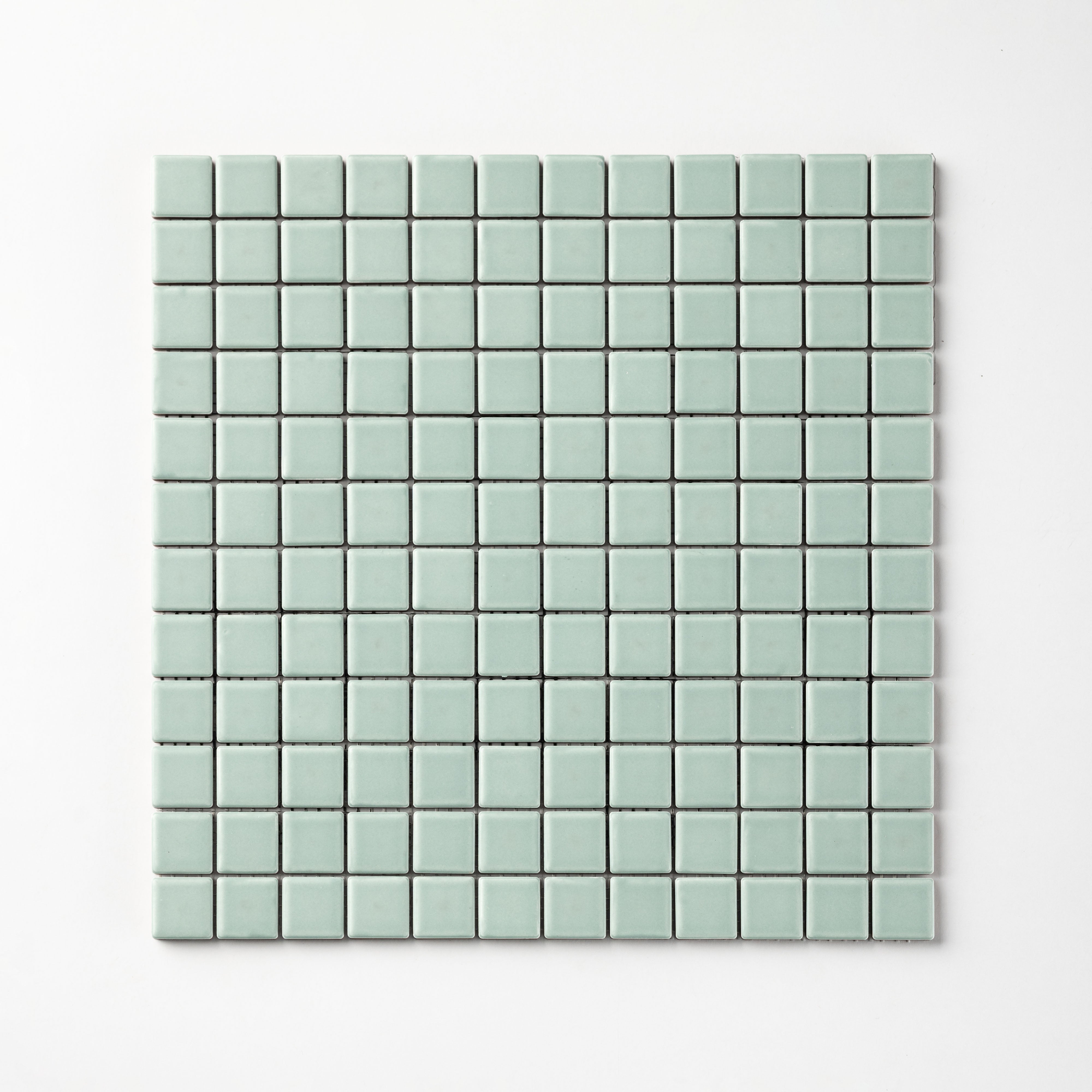 Chroma Grid | Aquamarine 1x1" Square Matte Mosaic Tile