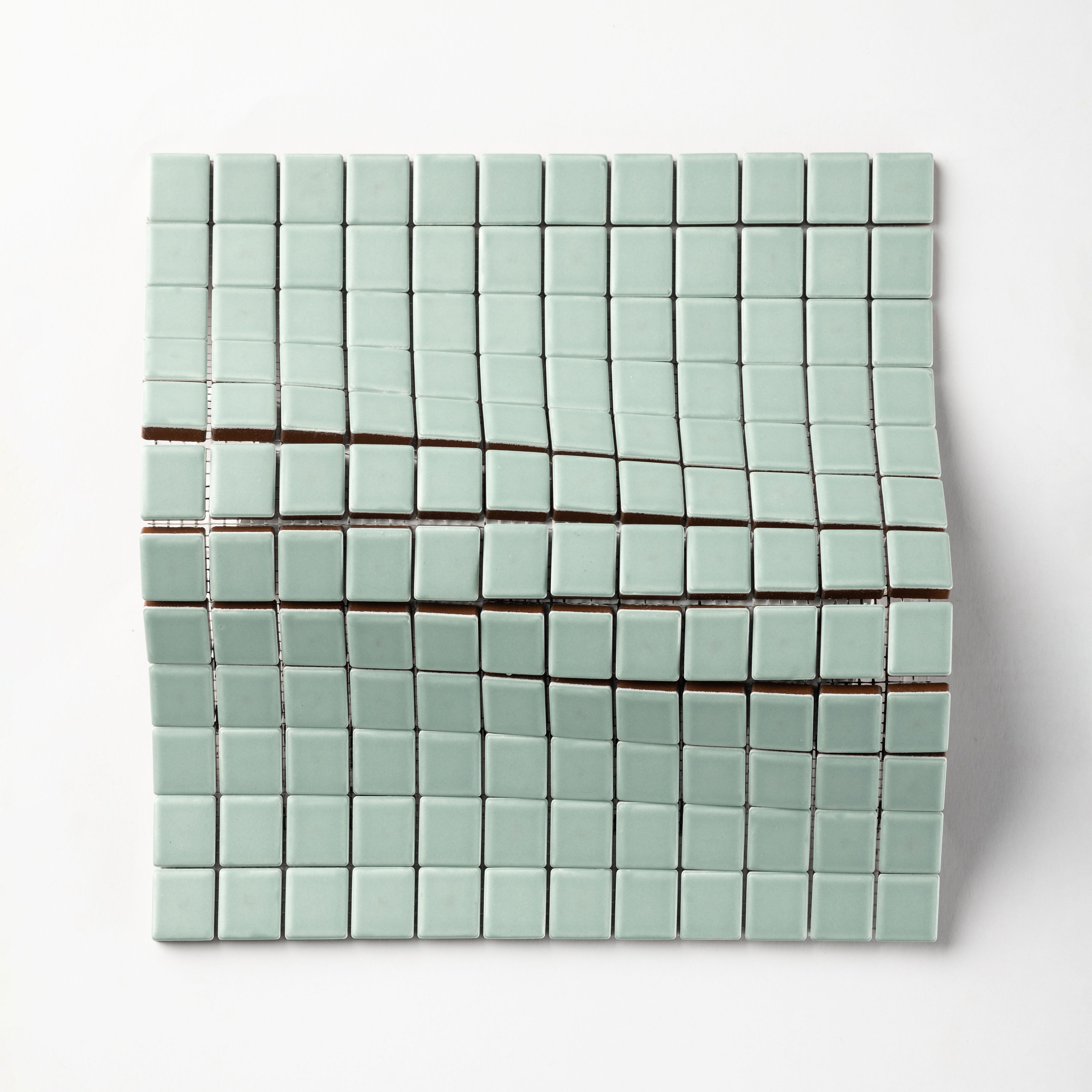 Chroma Grid | Aquamarine 1x1" Square Matte Mosaic Tile