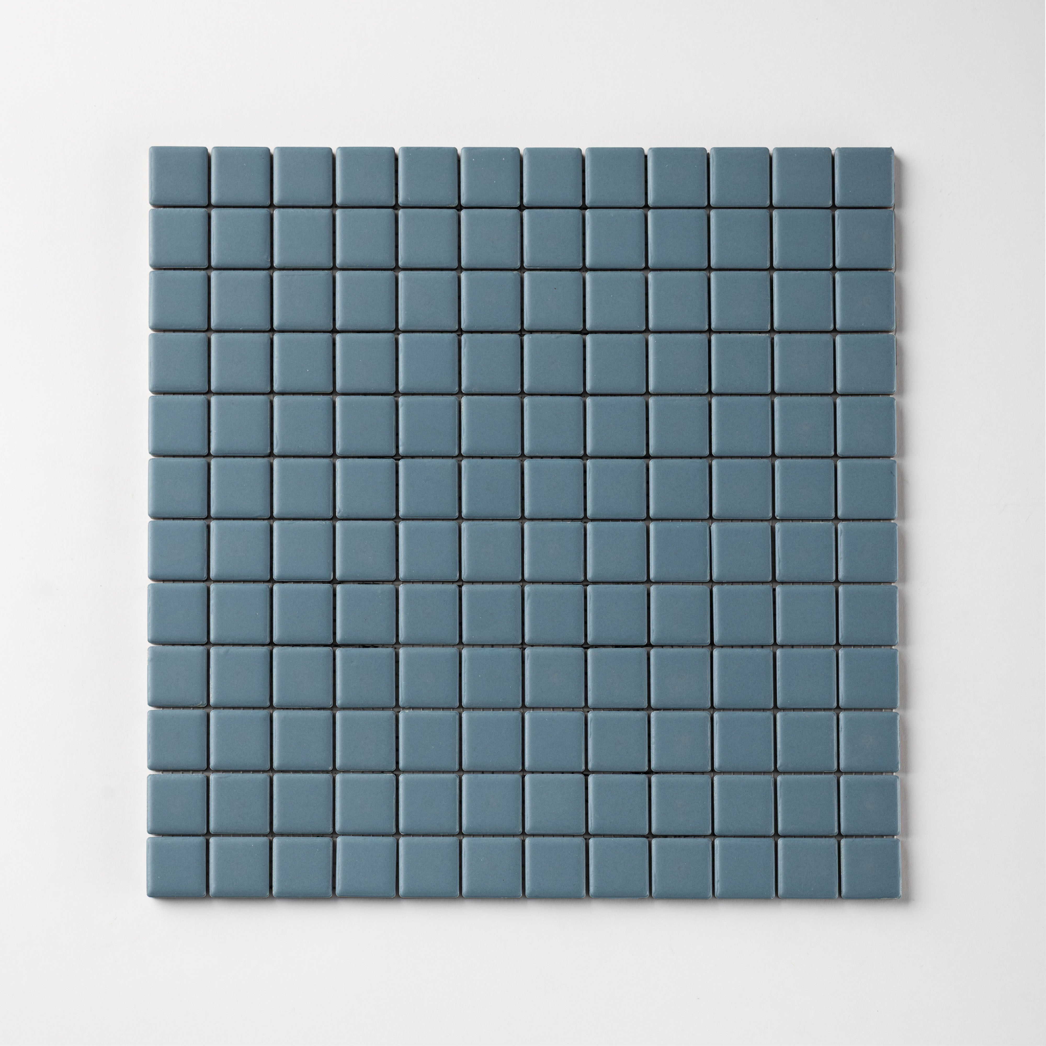 Chroma Grid | Soft Denim 1x1" Square Matte Mosaic Tile