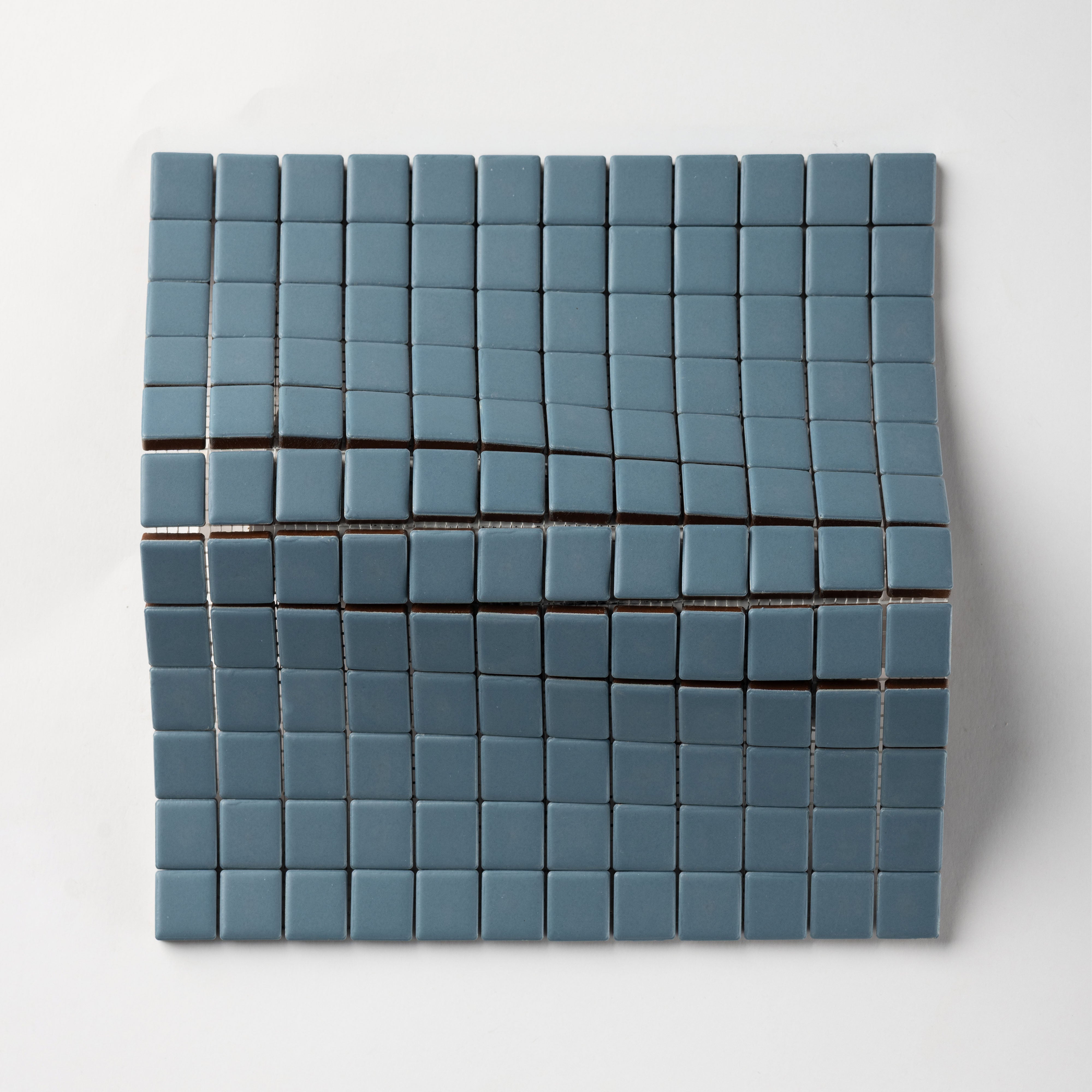 Chroma Grid | Soft Denim 1x1" Square Matte Mosaic Tile