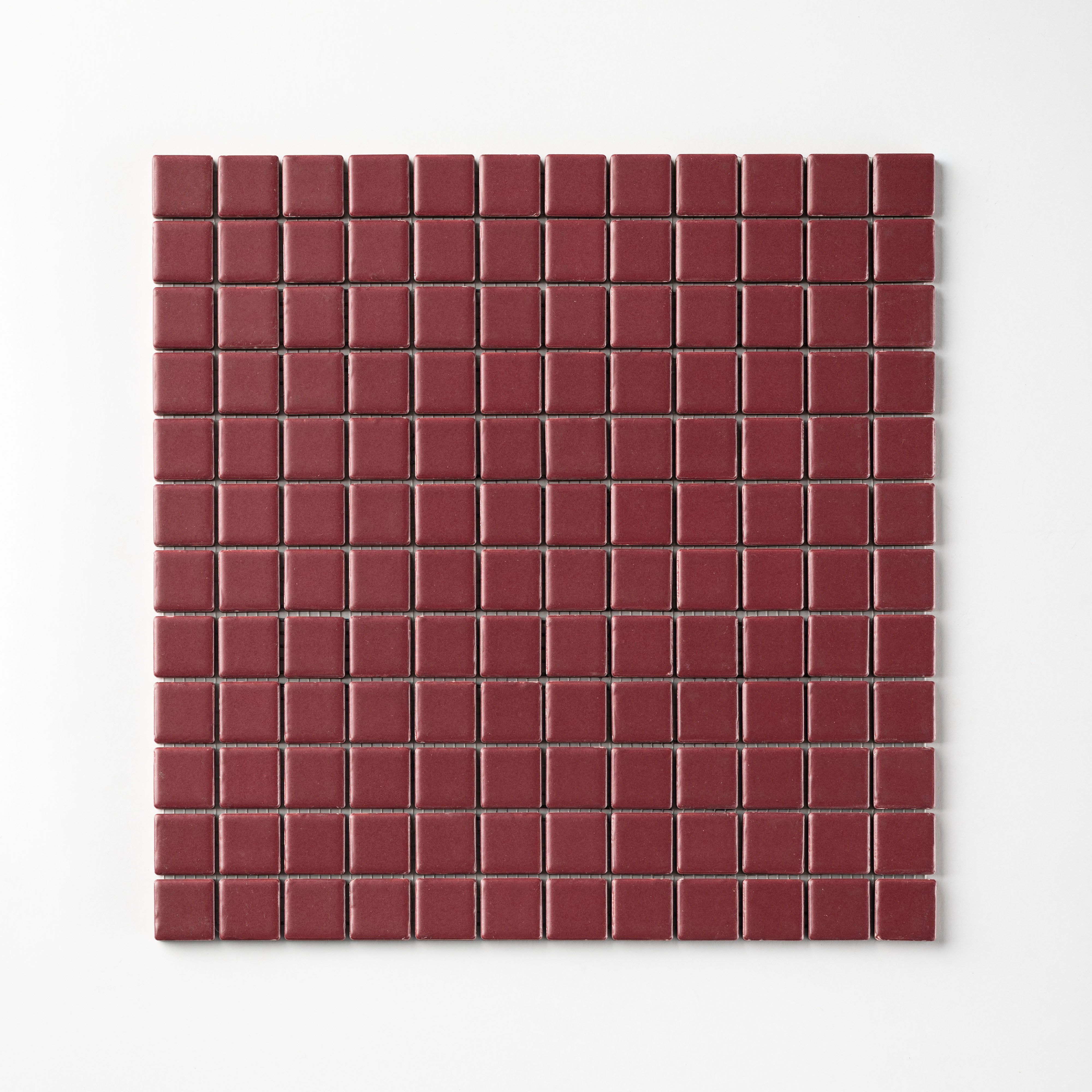 Chroma Grid | Pomegranate Red 1x1" Square Matte Mosaic Tile