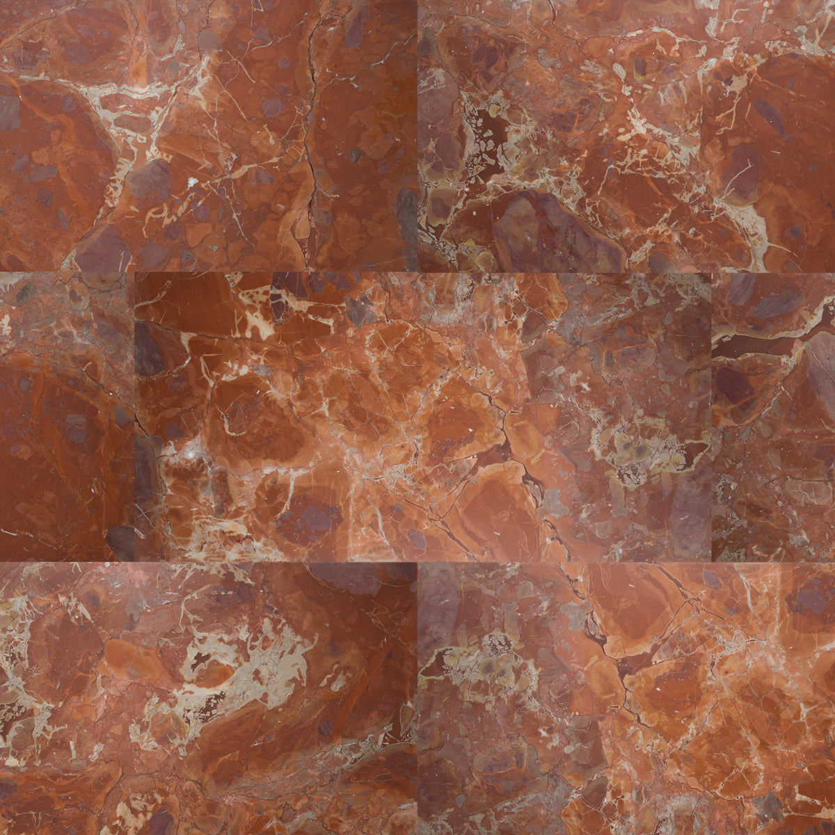 Rosso Melograno Marble 12x24 Honed Field Tile