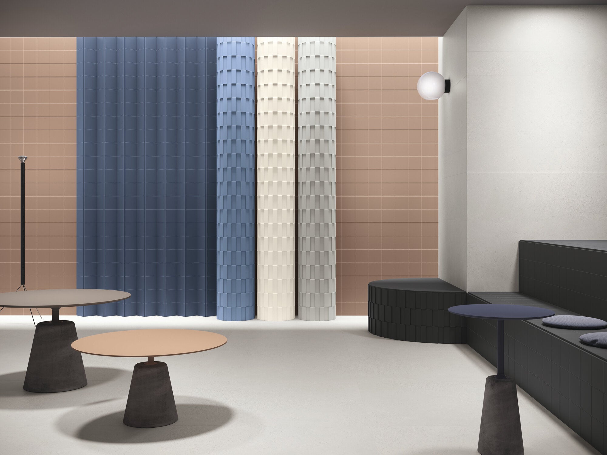 Trucco Hexagon Cornflower Blue 4.25x5 Full Body Porcelain Tile