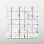 Arabescato Corchia 1x1 Patina Marble Mosaic Tile - Cemento Collection
