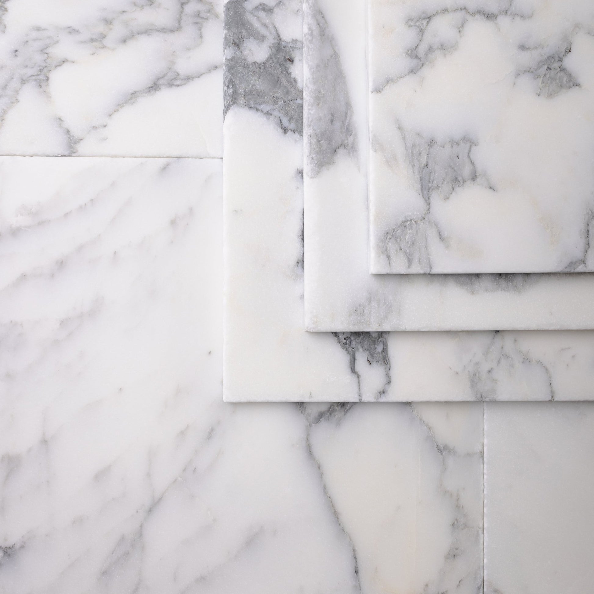 Arabescato Corchia Marble 12x12 Patina Tile - Cemento Collection