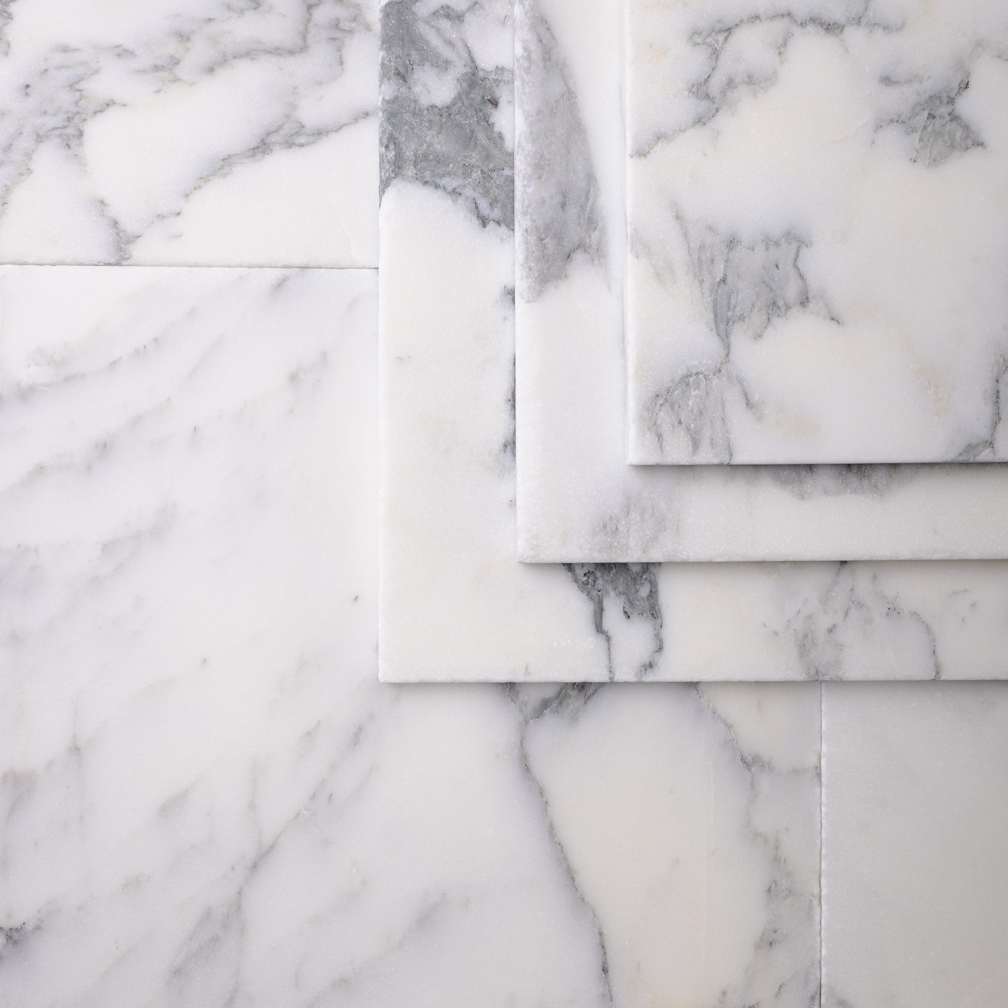 Arabescato Corchia Marble 12x12 Patina Tile - Cemento Collection