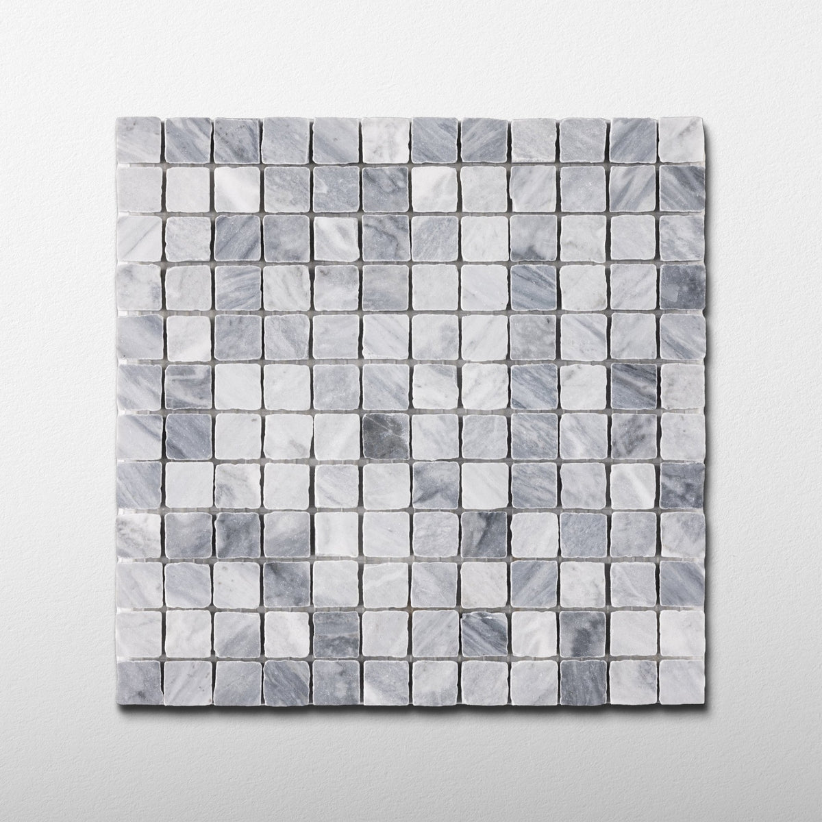 Bardiglio Scuro 1x1 Patina Marble Mosaic Tile - Cemento Collection