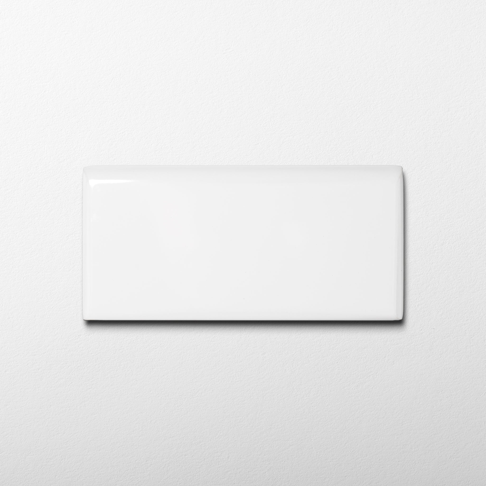 Basics Subway Pure White 3x6 Glossy Ceramic Bullnose