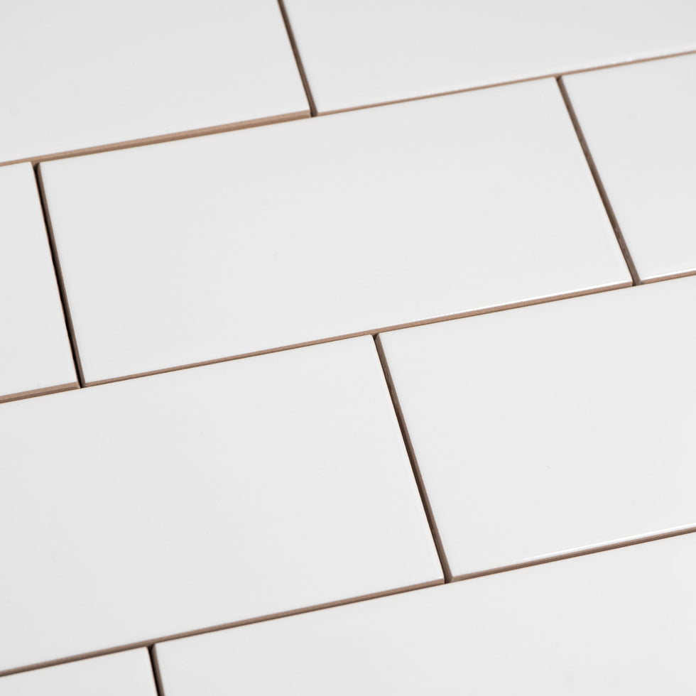 Pure White Ceramic Tile 3x6 Subway - Box - Cemento Collection