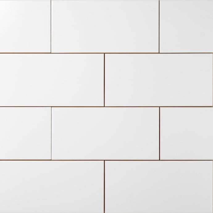 Pure White Ceramic Tile 4x8.5 Subway - Cemento Collection