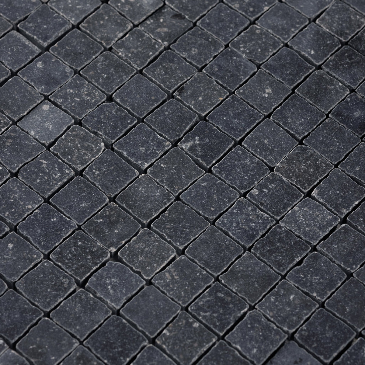 Belgian Bluestone 1x1 Patina Marble Mosaic Tile - Cemento Collection