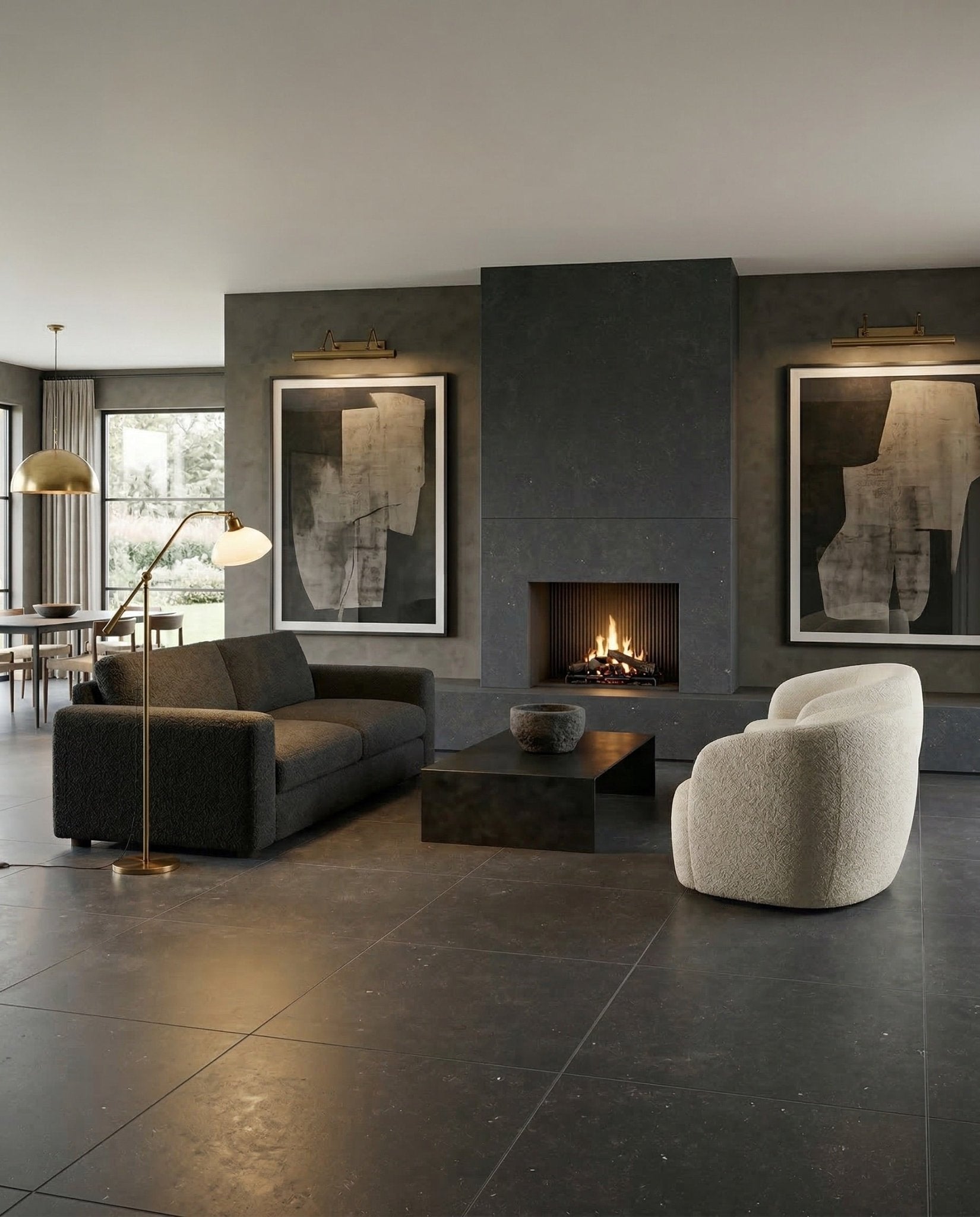 Belgian Bluestone 24x24 Honed Limestone Tile - Cemento Collection