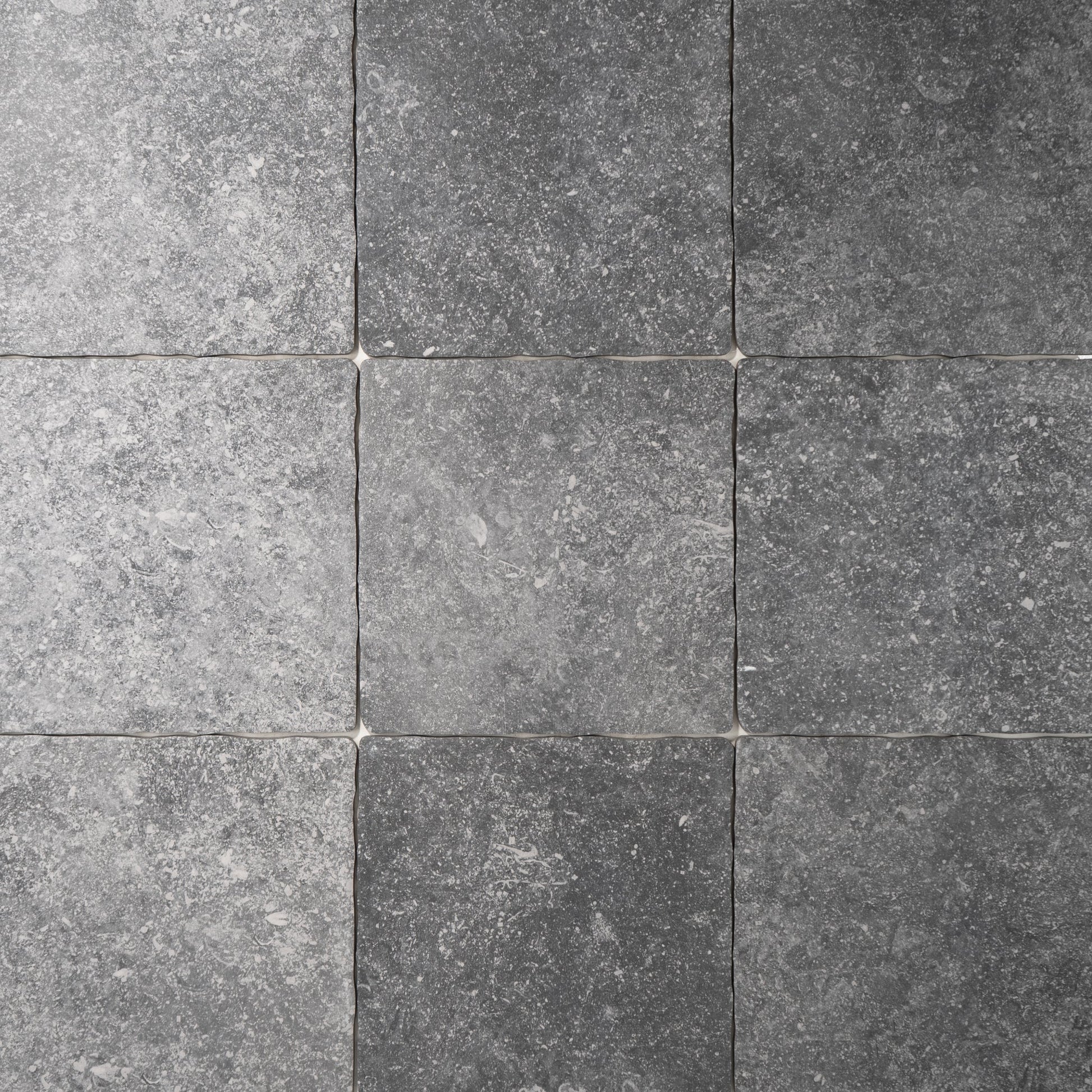 Belgian Bluestone Grey Tumbled Grip Porcelain Tile 12x12 | Cemento Collection