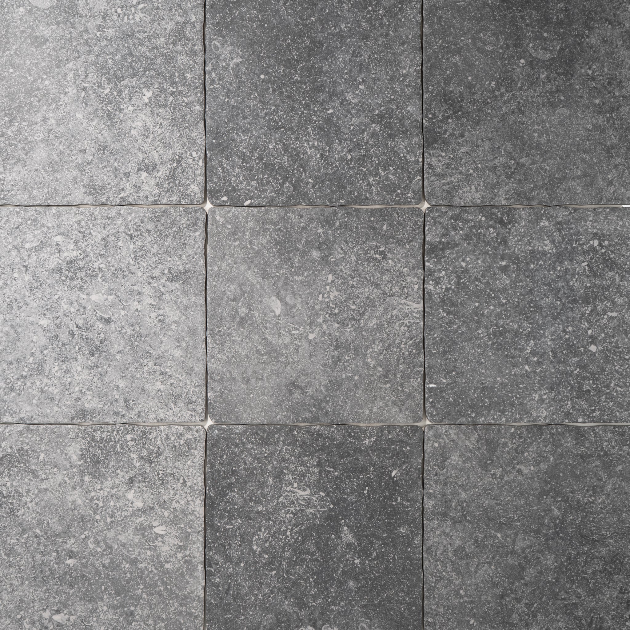 Belgian Bluestone Grey Tumbled Grip Porcelain Tile 12x12 | Cemento Collection