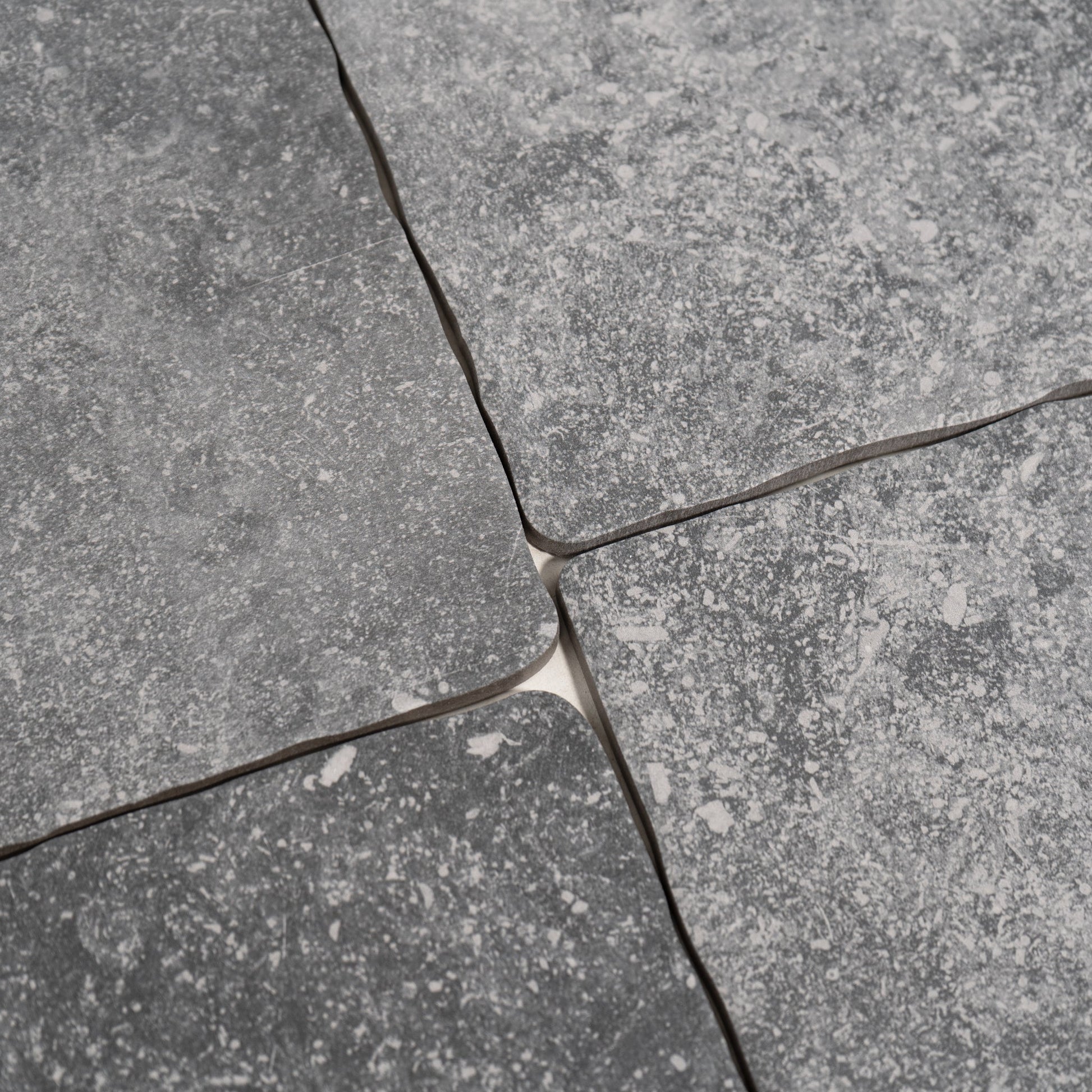Belgian Bluestone Grey Tumbled Grip Porcelain Tile 12x12 | Cemento Collection