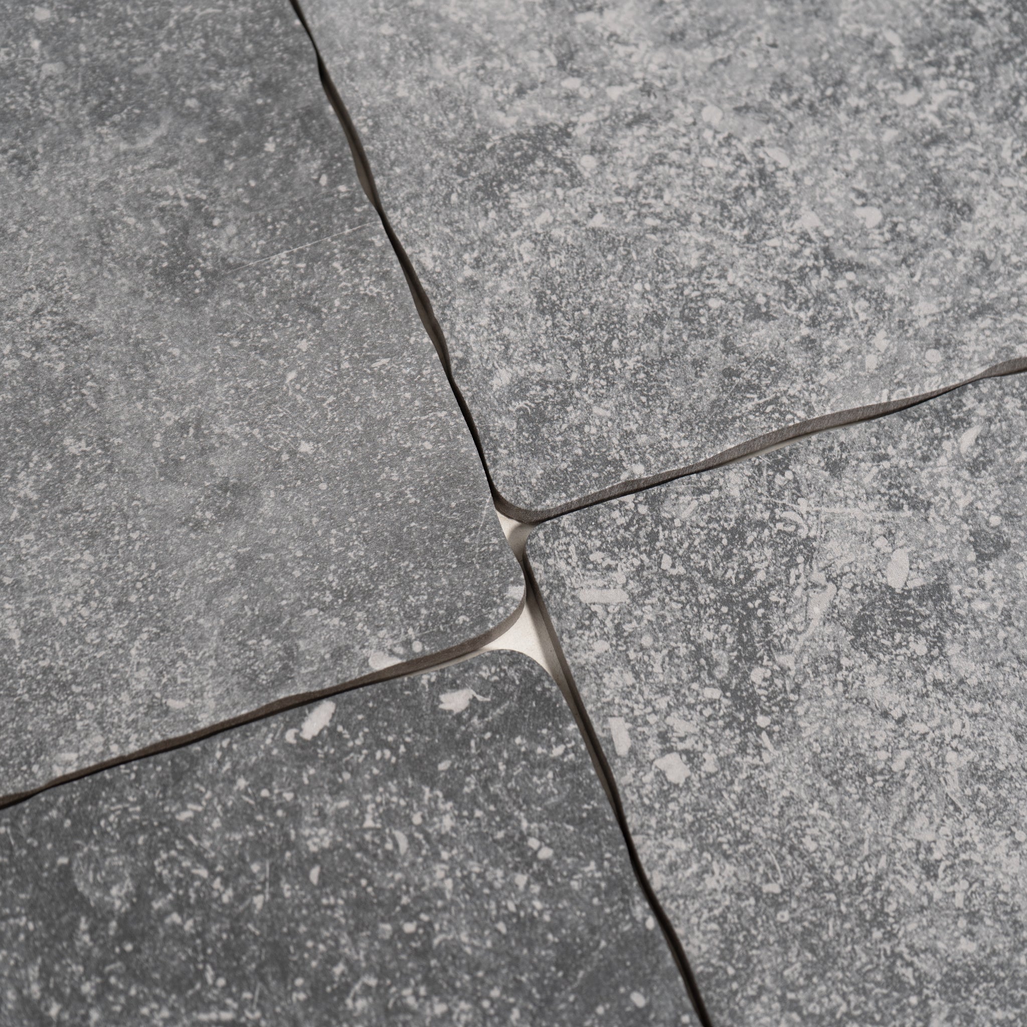Belgian Bluestone Grey Tumbled Grip Porcelain Tile 12x12 | Cemento Collection