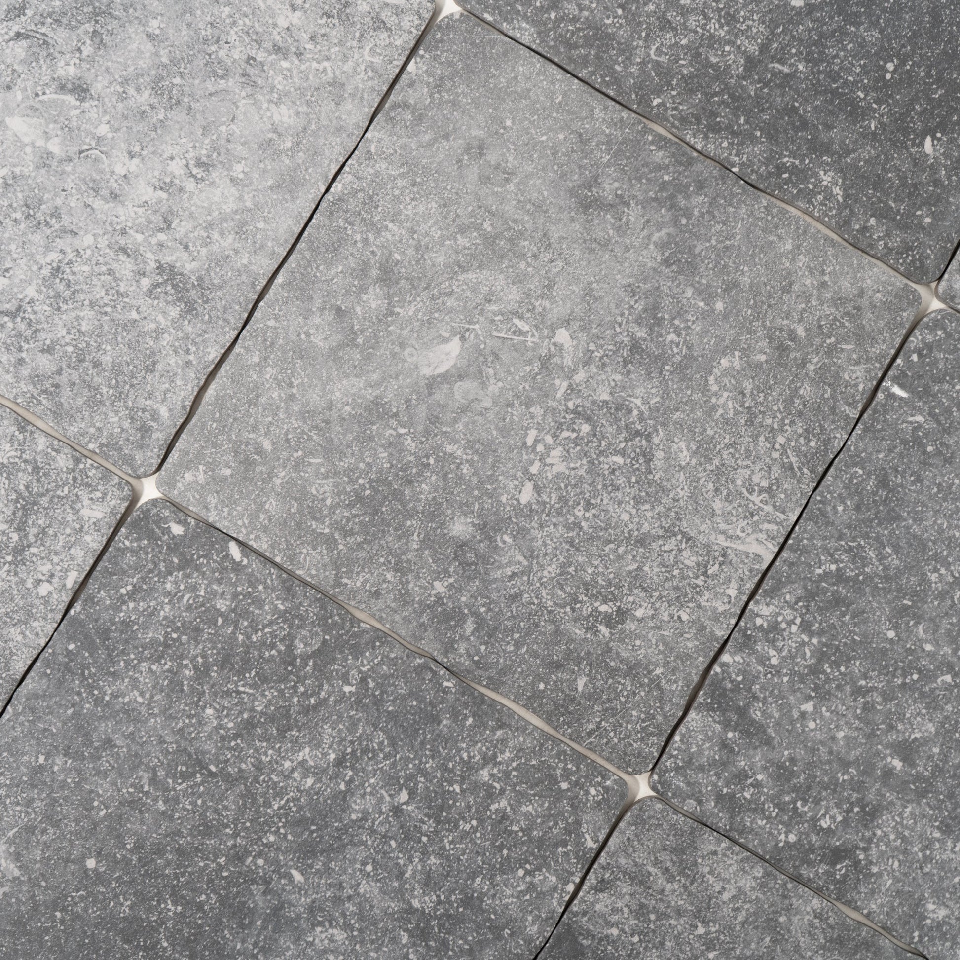 Belgian Bluestone Grey Tumbled Grip Porcelain Tile 12x12 | Cemento Collection