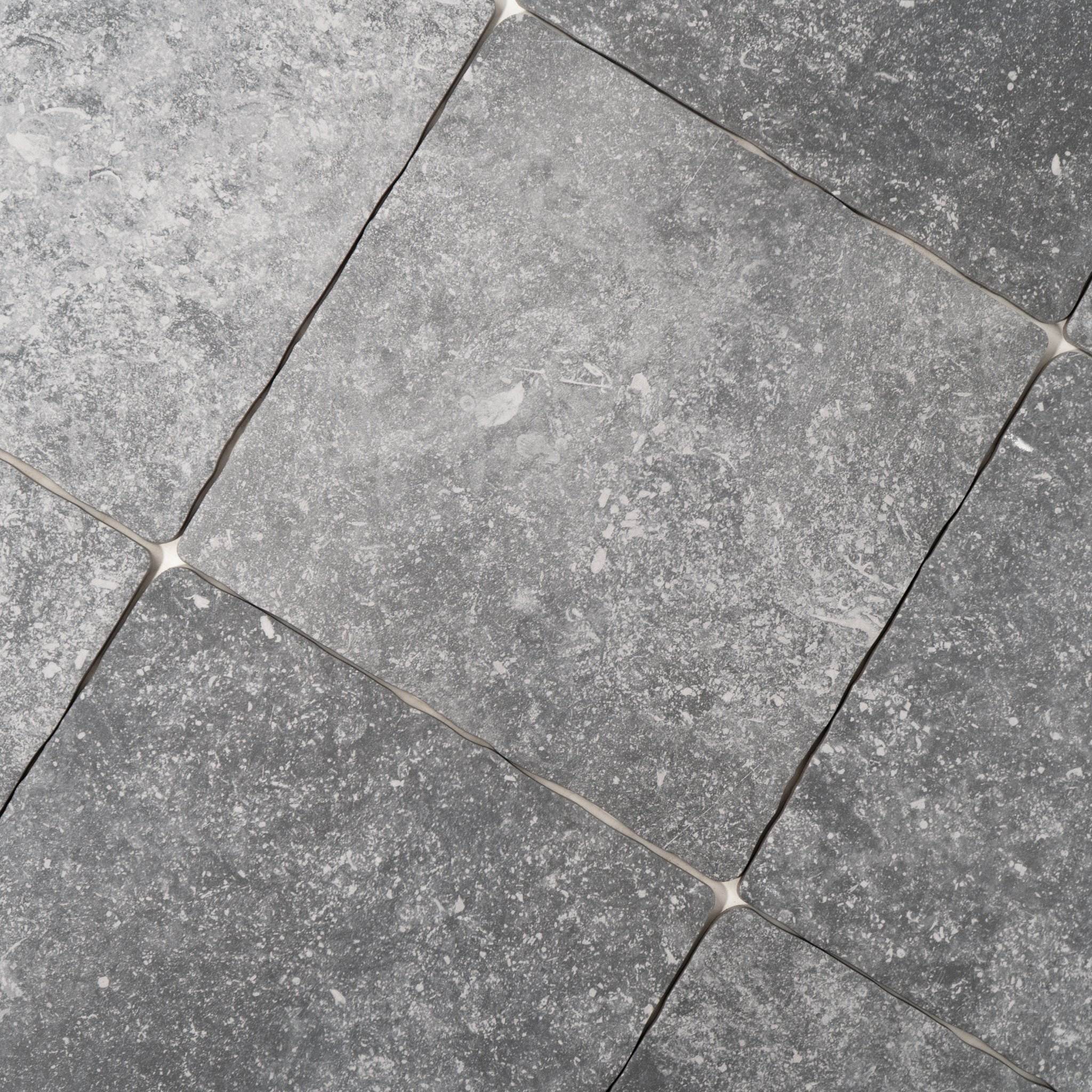 Belgian Bluestone Grey Tumbled Grip Porcelain Tile 12x12 | Cemento Collection