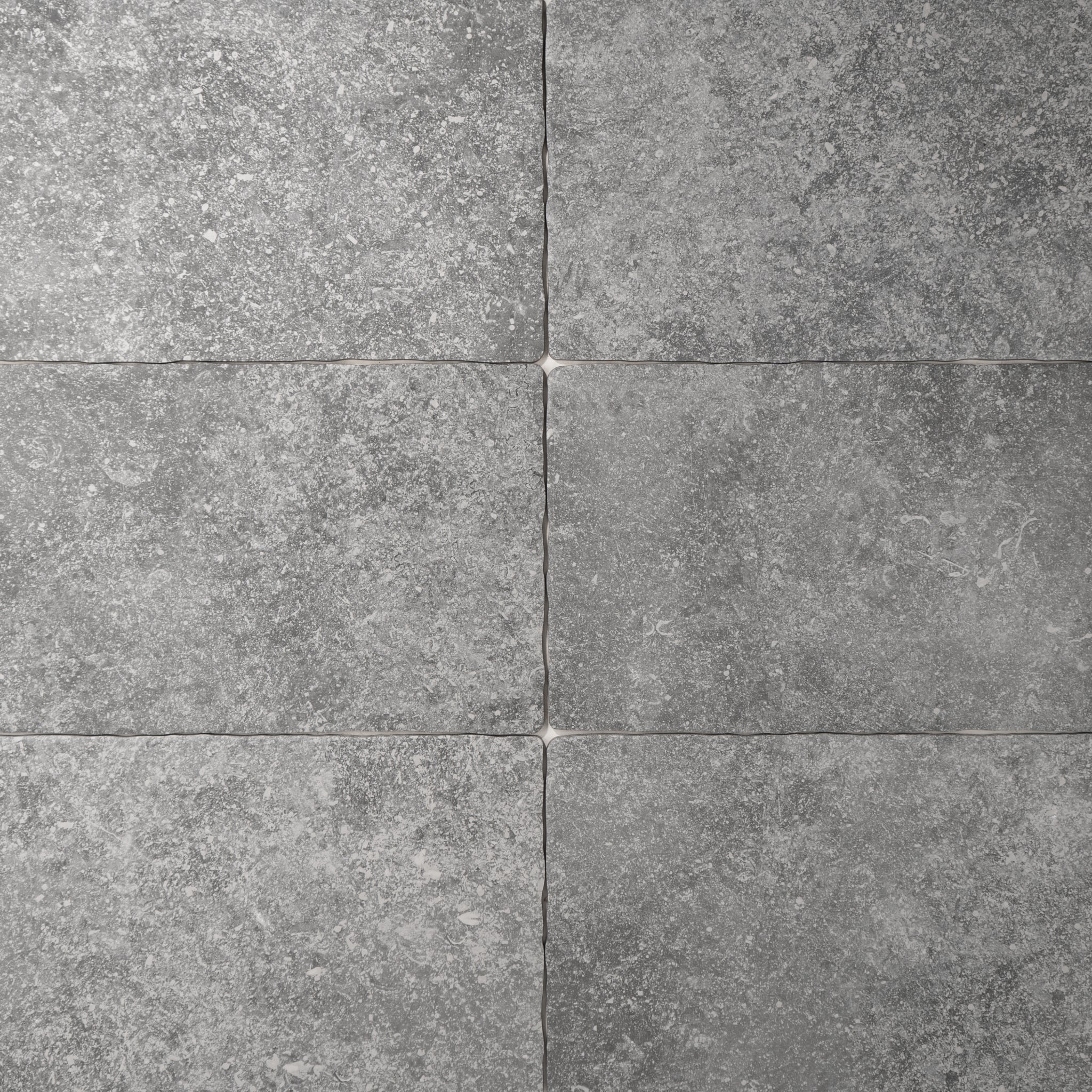 Belgian Bluestone Grey Tumbled Grip Porcelain Tile 12x20 | Cemento Collection