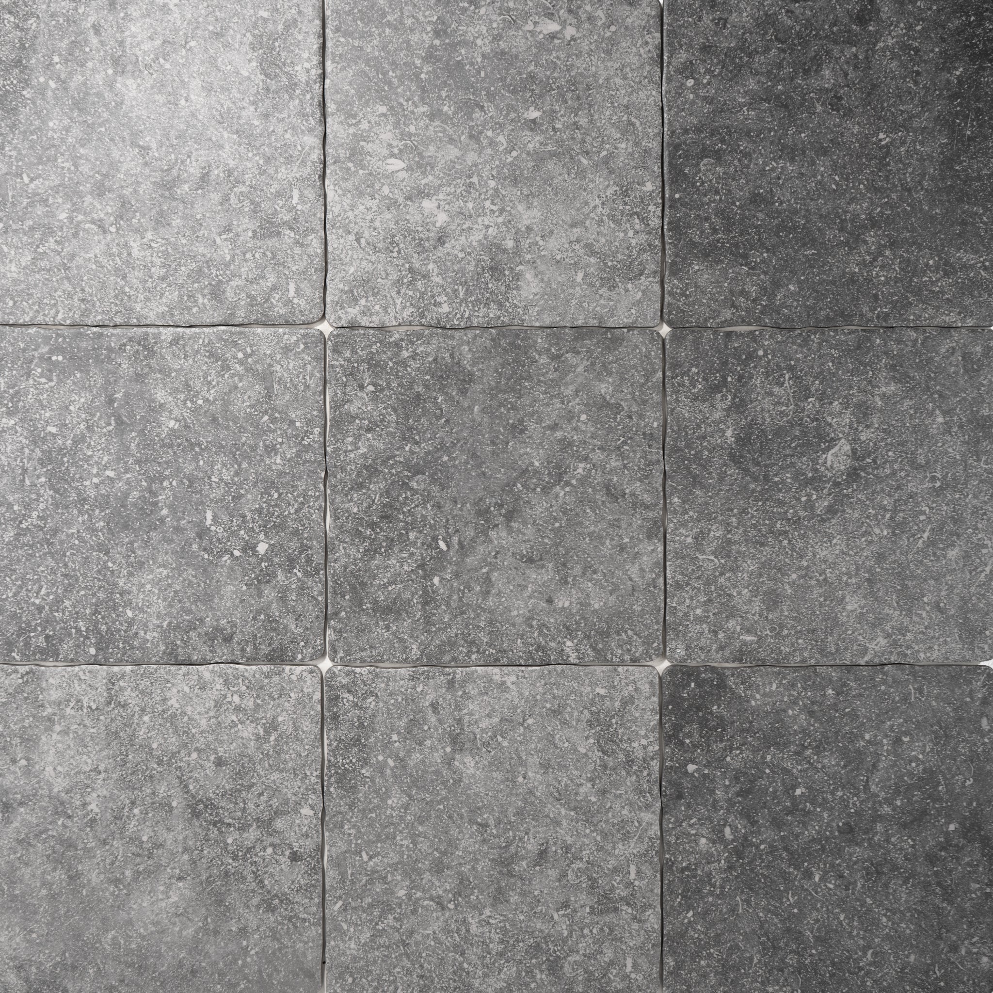 Belgian Bluestone Grey Tumbled Porcelain Tile 12x12 | Cemento Collection