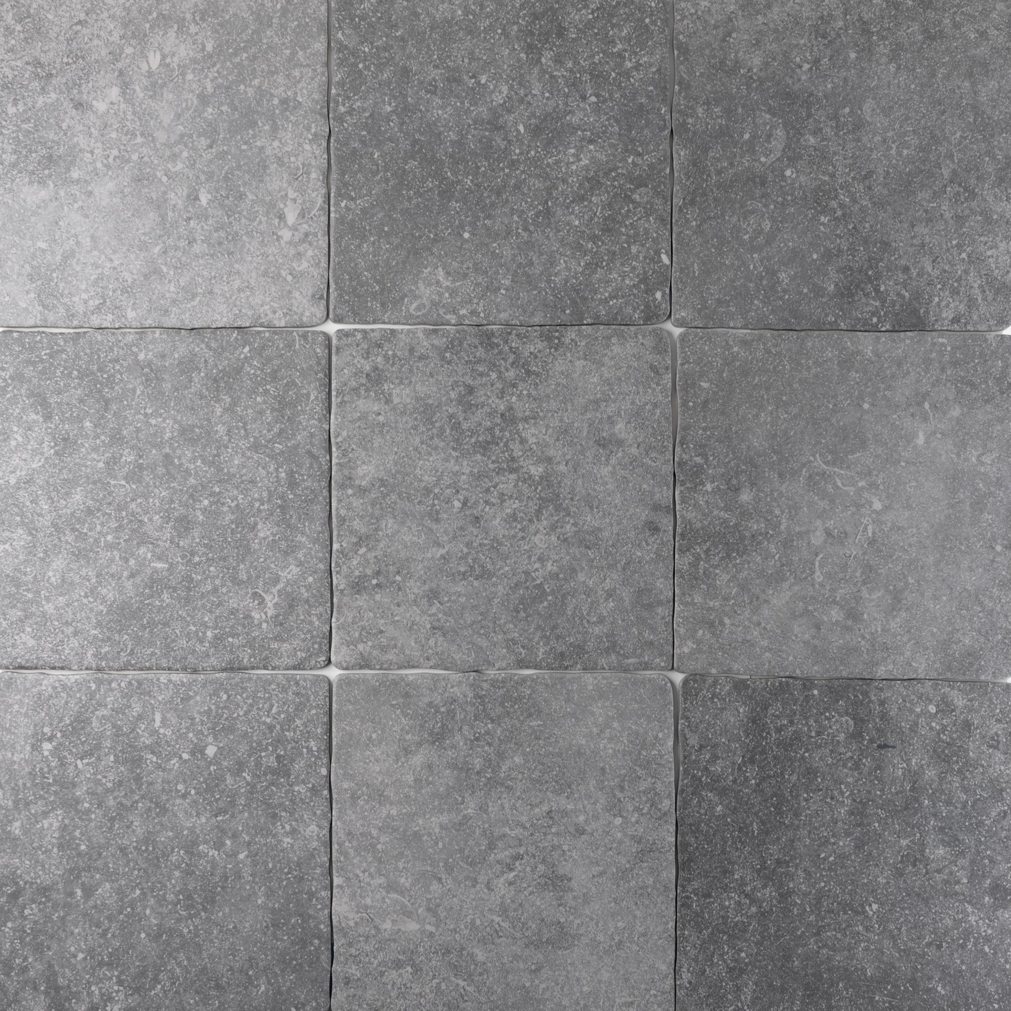 Belgian Bluestone Grey Tumbled Porcelain Tile 12x12 - Cemento Collection