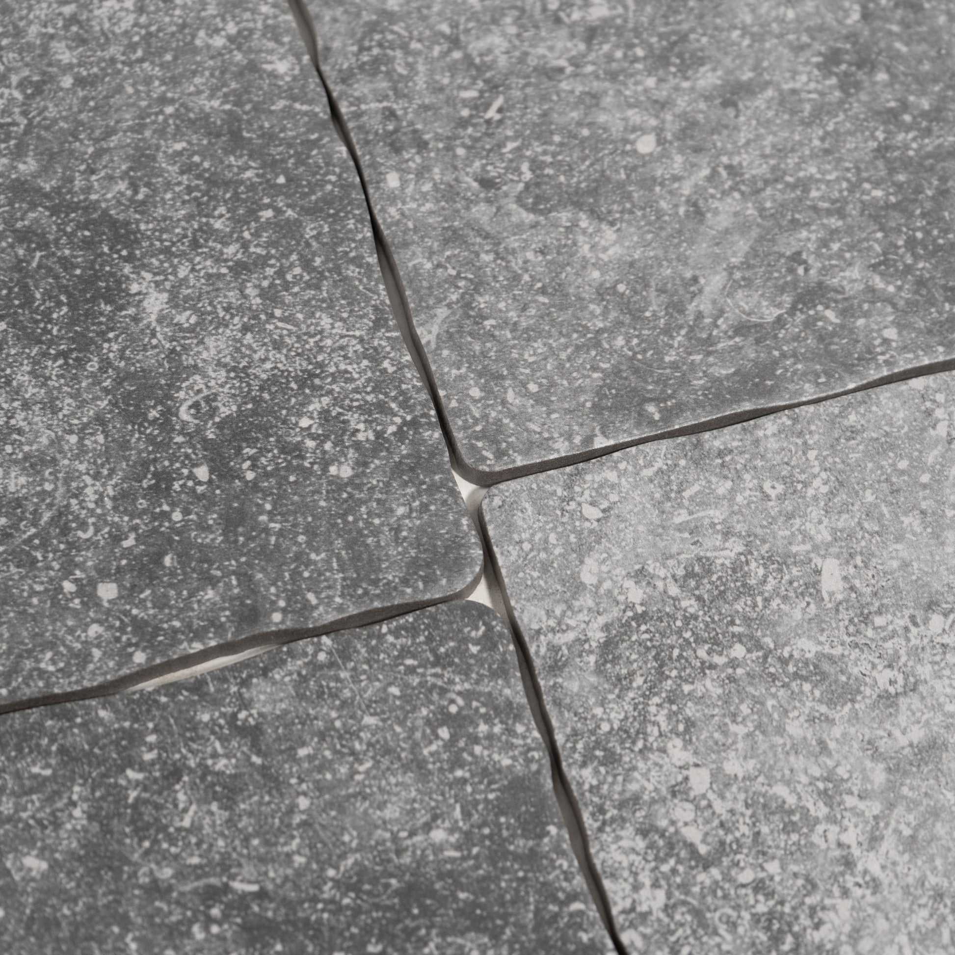 Belgian Bluestone Grey Tumbled Porcelain Tile 12x12 | Cemento Collection
